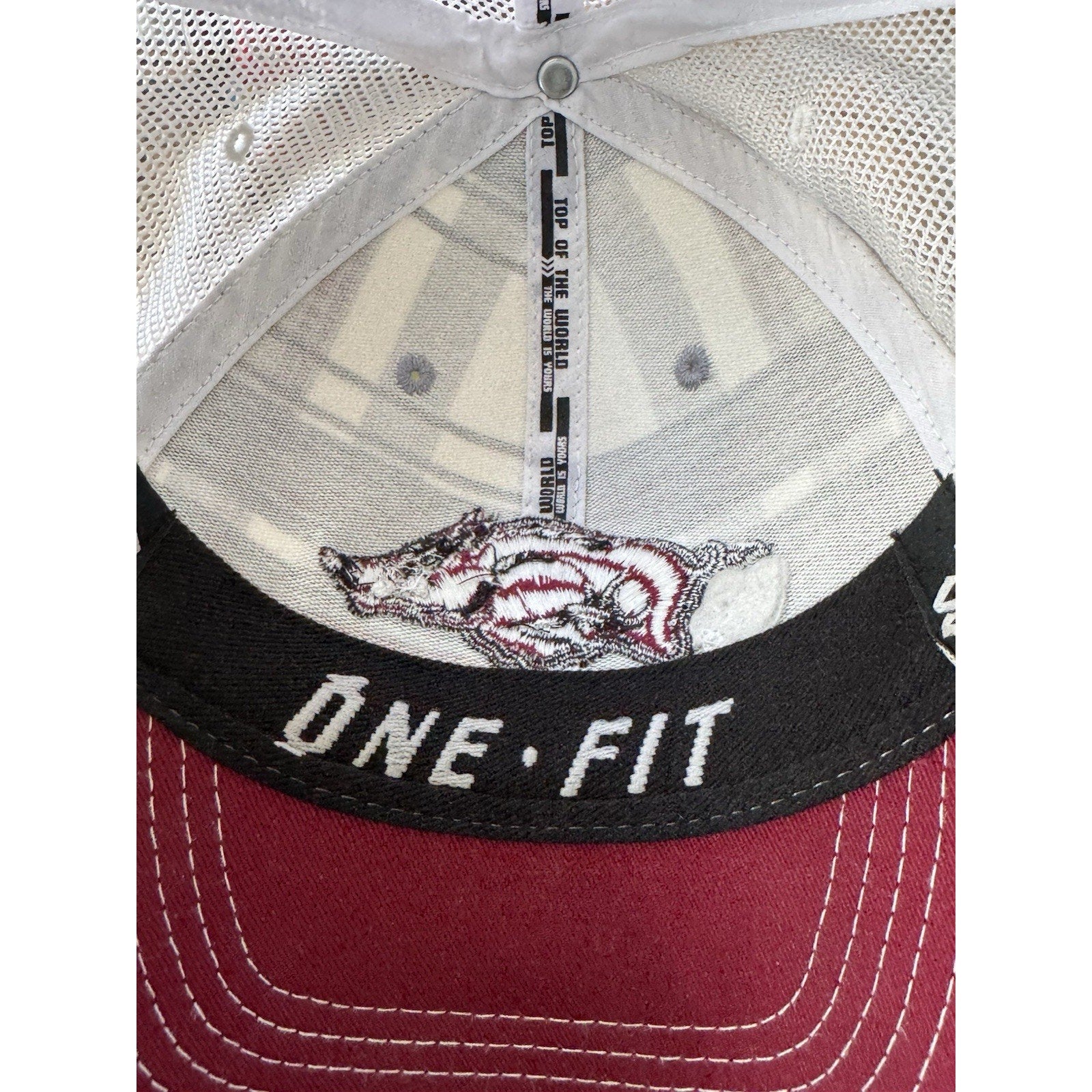 Arkansas Razorbacks Polo L + Hat Top Of The World Russell NCAA Bundle Men’s L