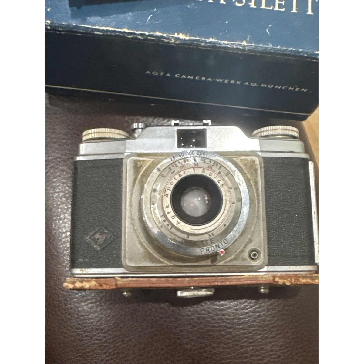 Vintage Agfa Silette 35mm Film Camera Agfa Apotar Lens Original Box Manual Case