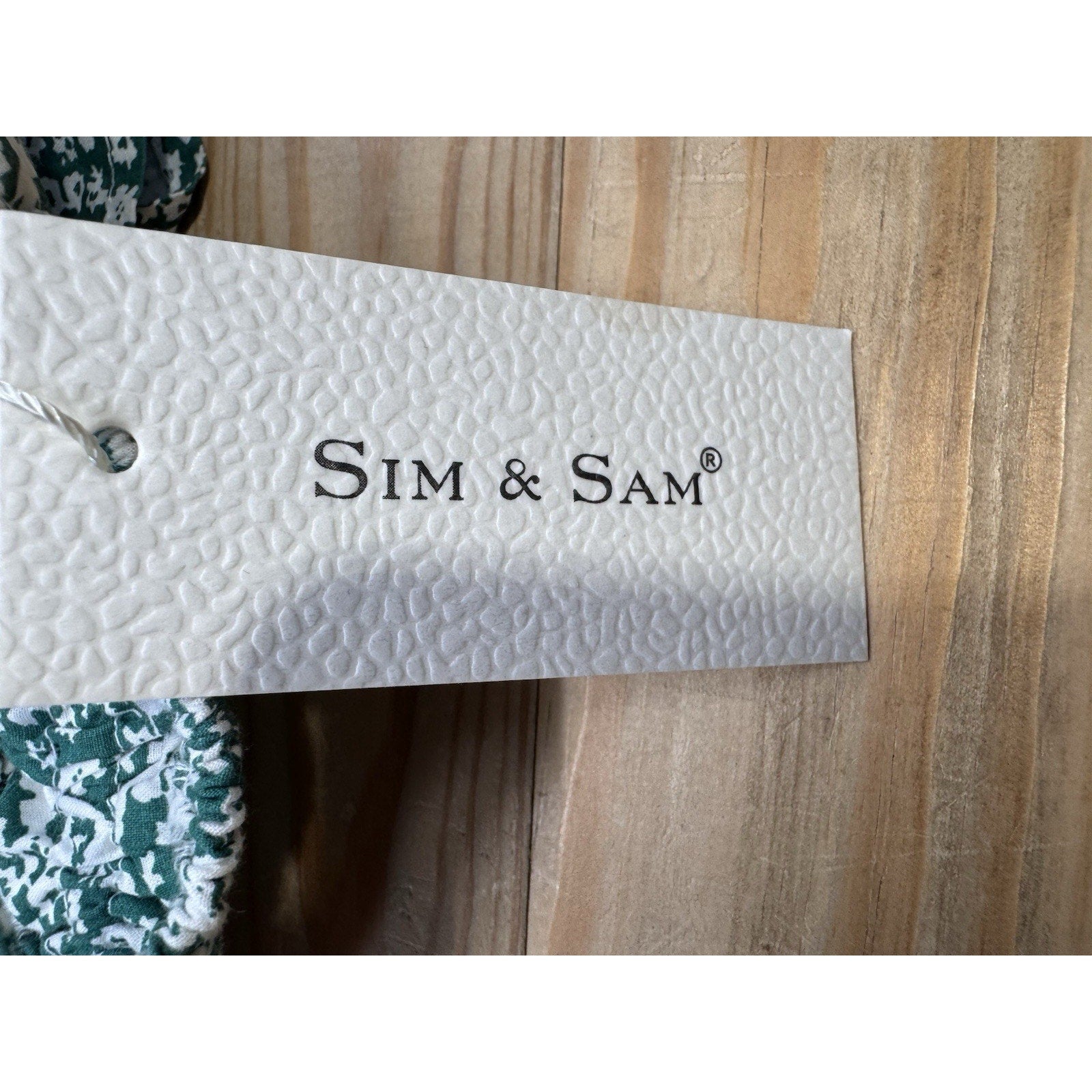 Sim Sam Crop Top Women XL Green Bloom Tank Ruffle Coastal Cowgirl Festival Boho