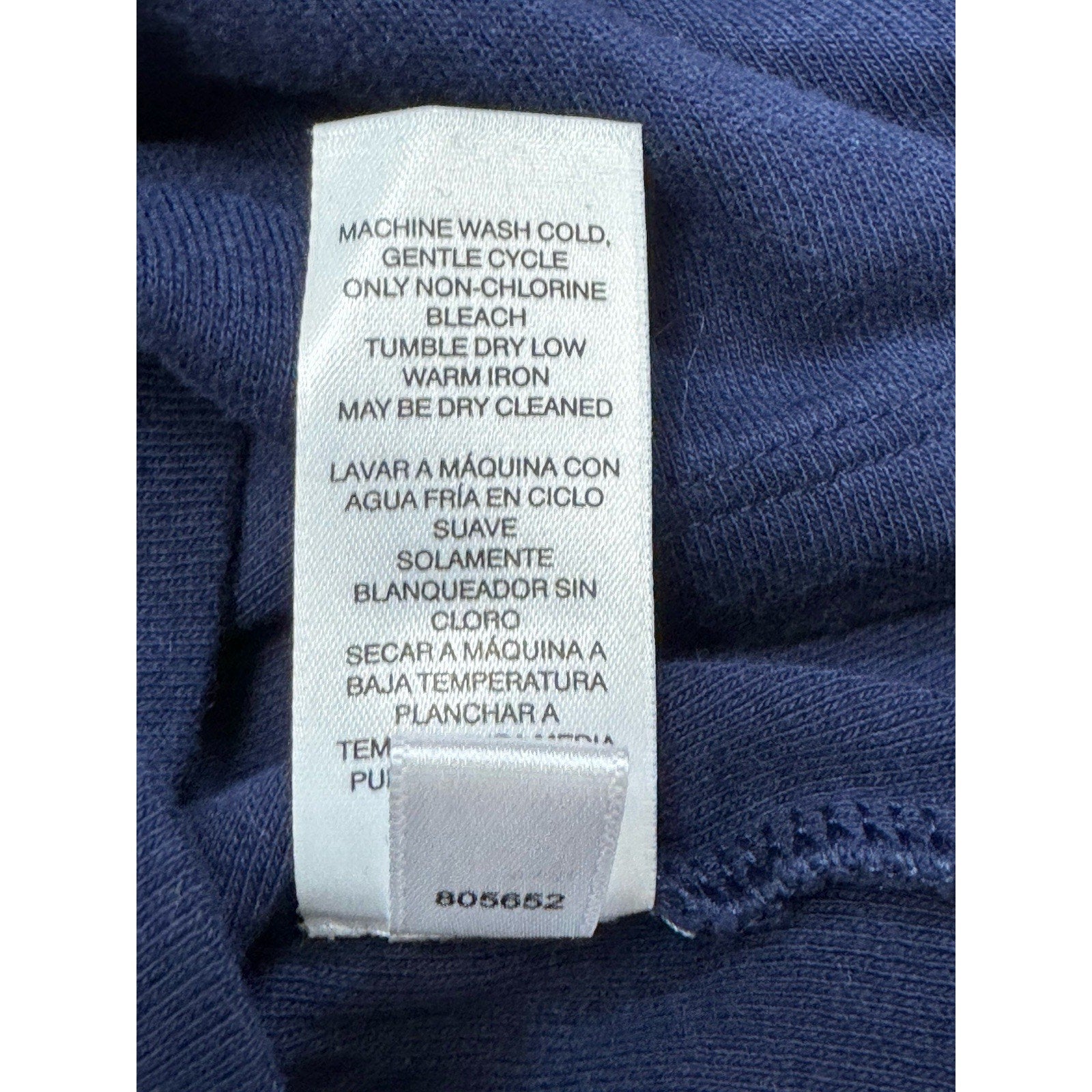 Chico's Navy Blue Rayon/Polyester Knit Light Weight Pullover Women’s Large 2