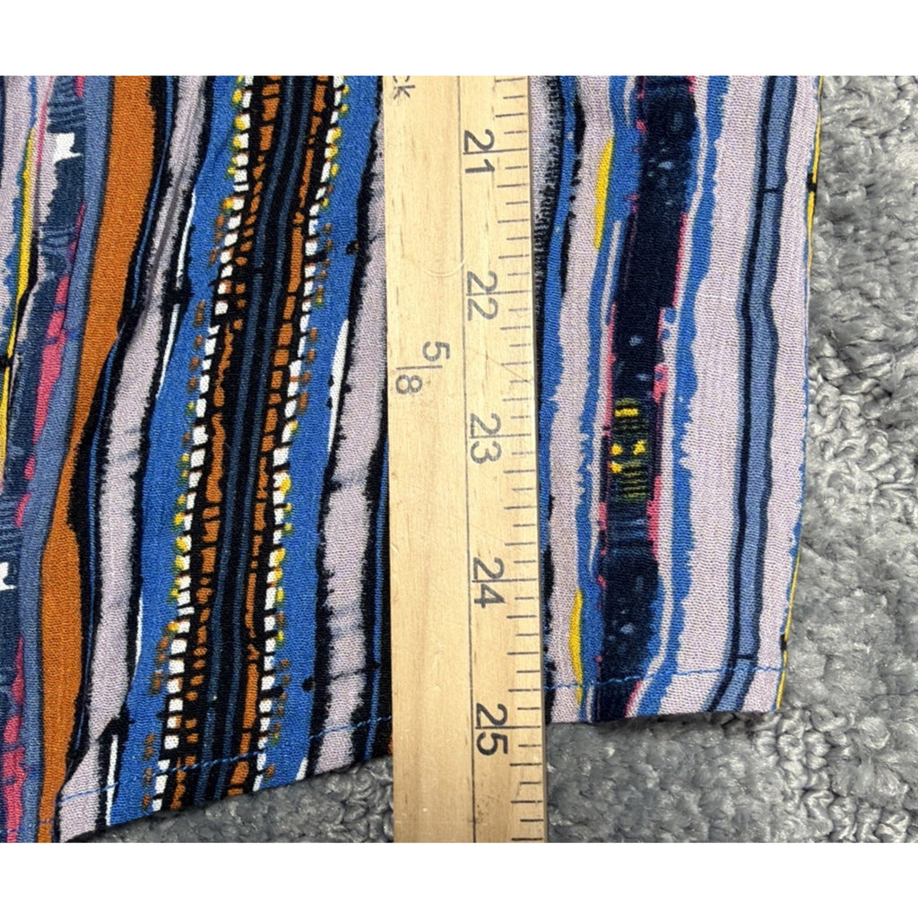 Easel Blouse Tank Womens S Stripe Crinkle Adjust Straps Smocked Bodice New