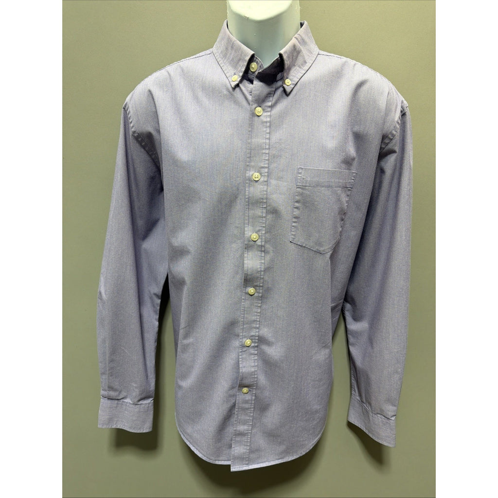 Mason James Men's Dress Shirt Size L Purple Long Sleeve Button Up Stretch