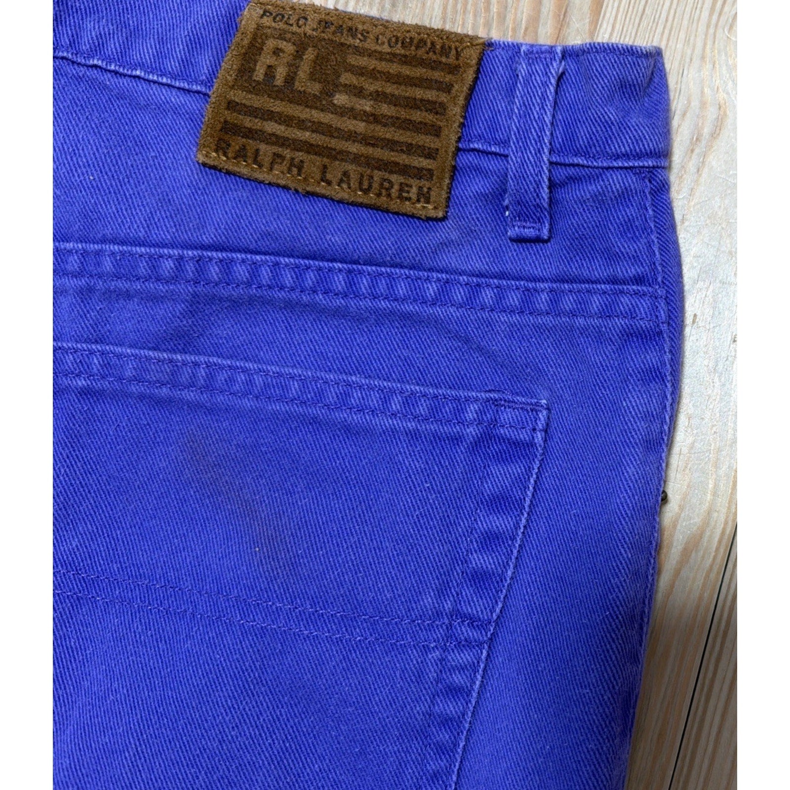 Vintage Polo RALPH LAUREN Purple 100% Cotton Relaxed Fit Jeans Size 12 X 31