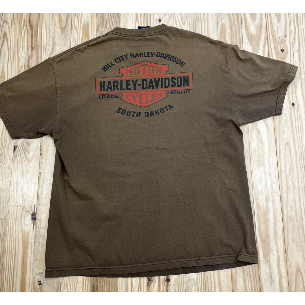 Harley Davidson Biker Babe Motorcycle Graphic T-Shirt Mens XL South Dakota 2010