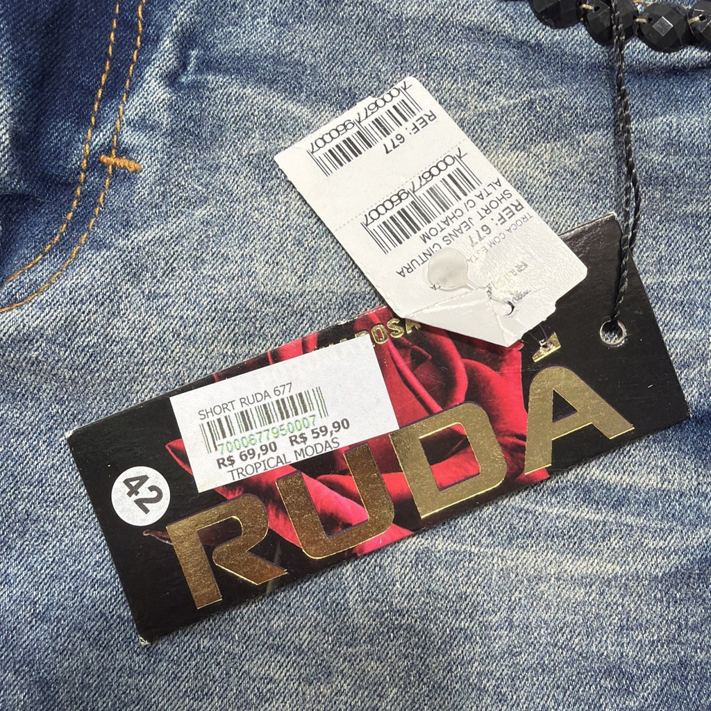 Ruda Santa Cruz Embellished High Rise Jean shorts NWT Size 27
