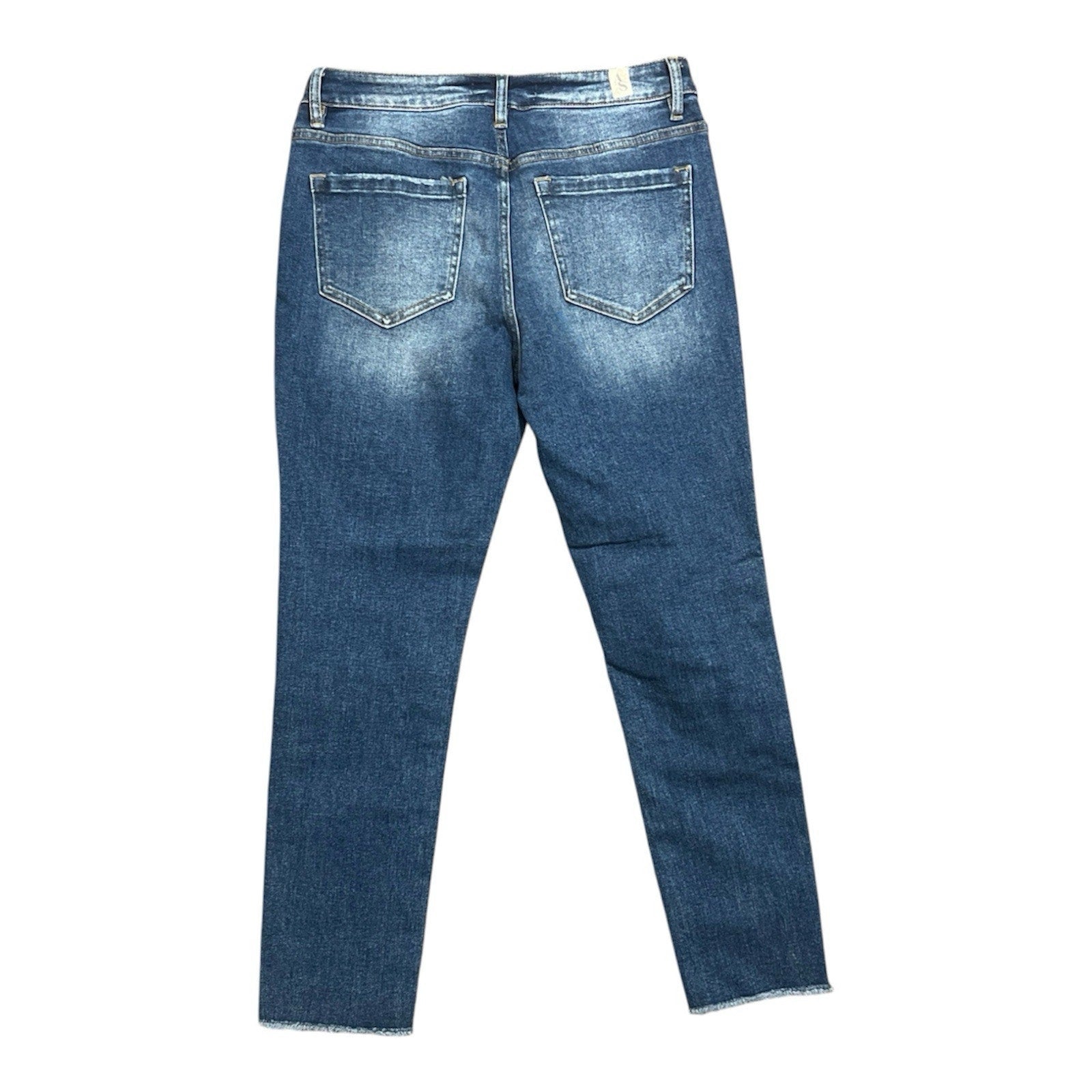 altar'd state button front skinny jeans size 29x27 stretch raw hem