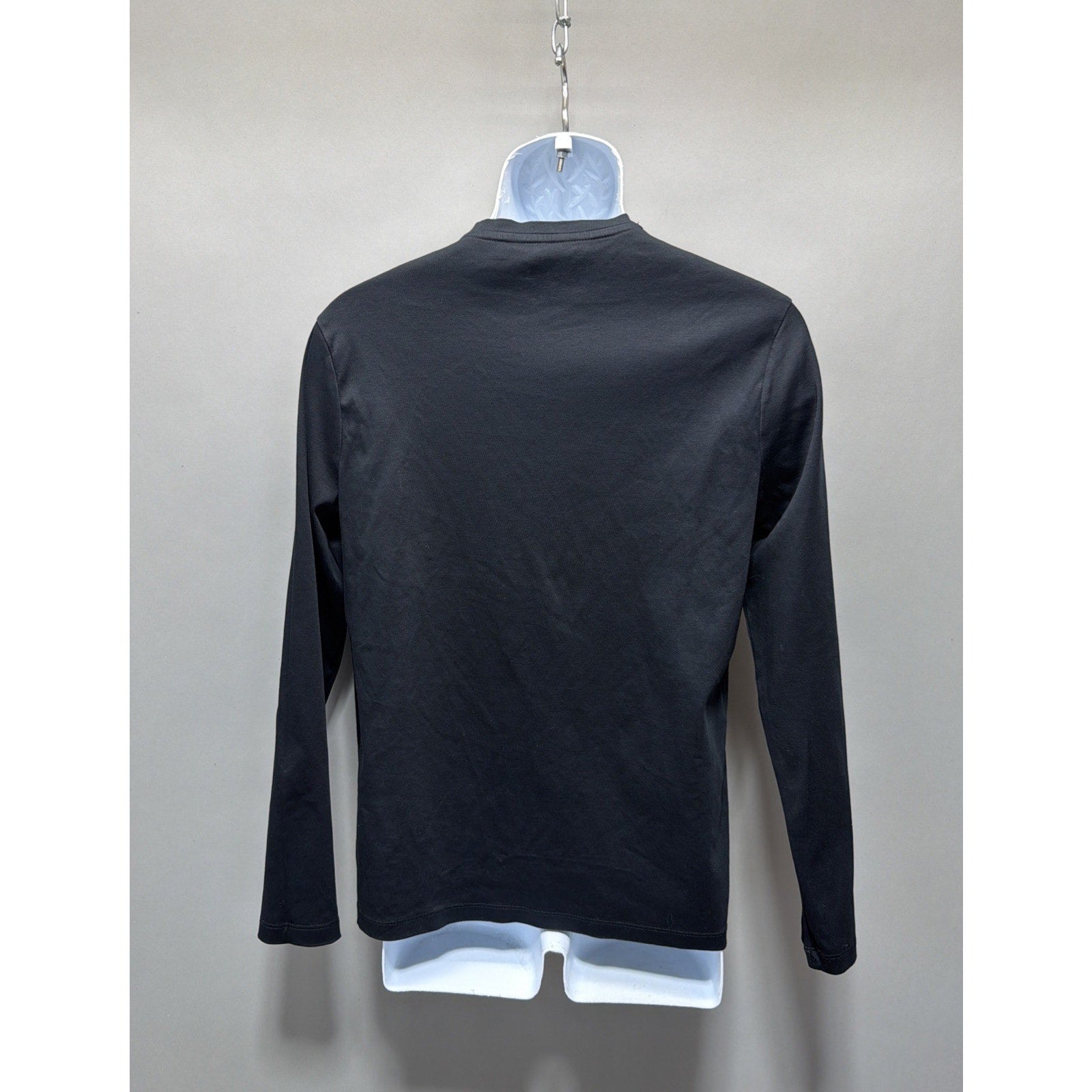 MENS SIZE MEDIUM BANANA REPUBLIC LUXE TOUCH PERFORMANCE L/S T SHIRT BLACK