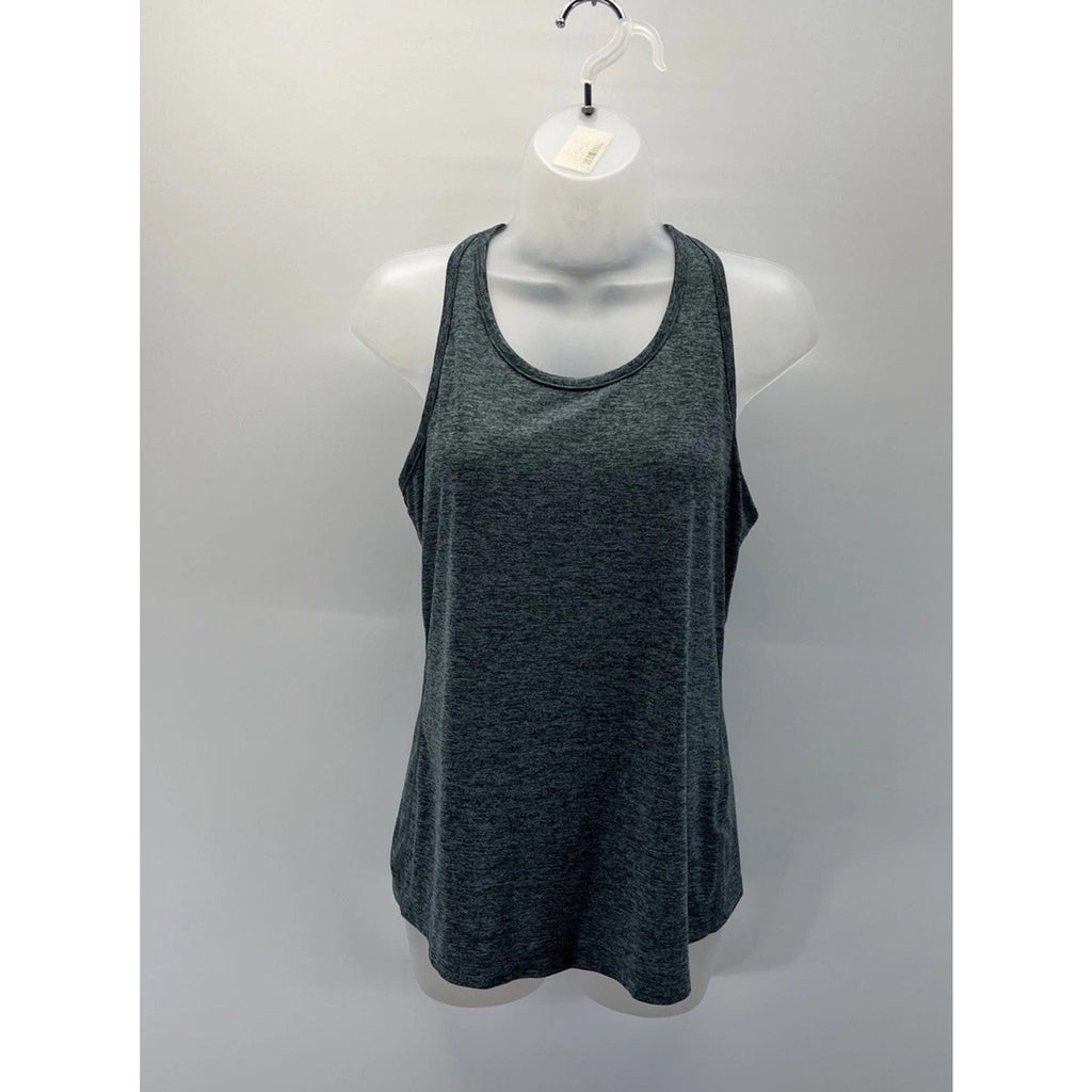 Nike Gray Black Swoosh Racerback Tank Top Size Medium EUC