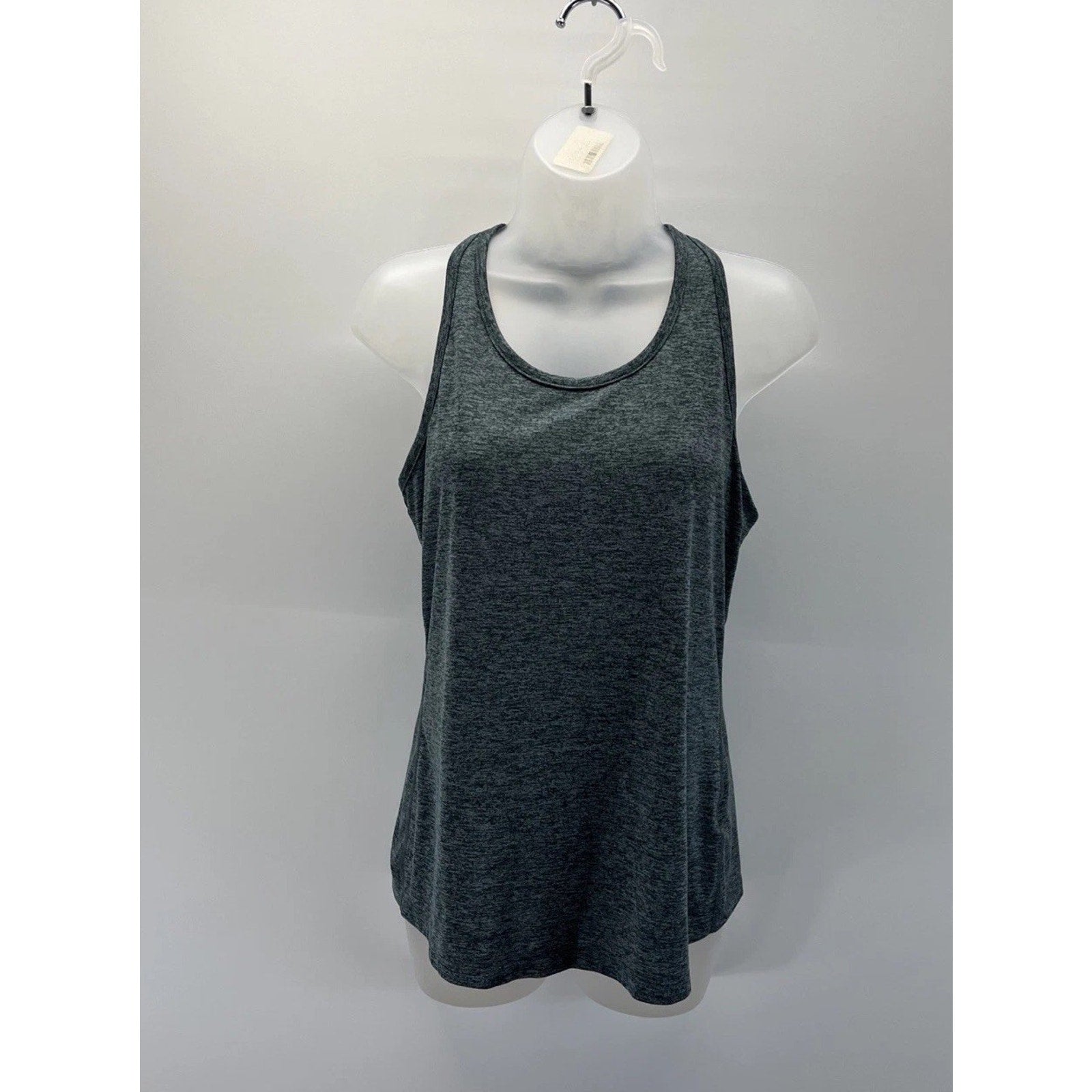 Nike Gray Black Swoosh Racerback Tank Top Size Medium EUC