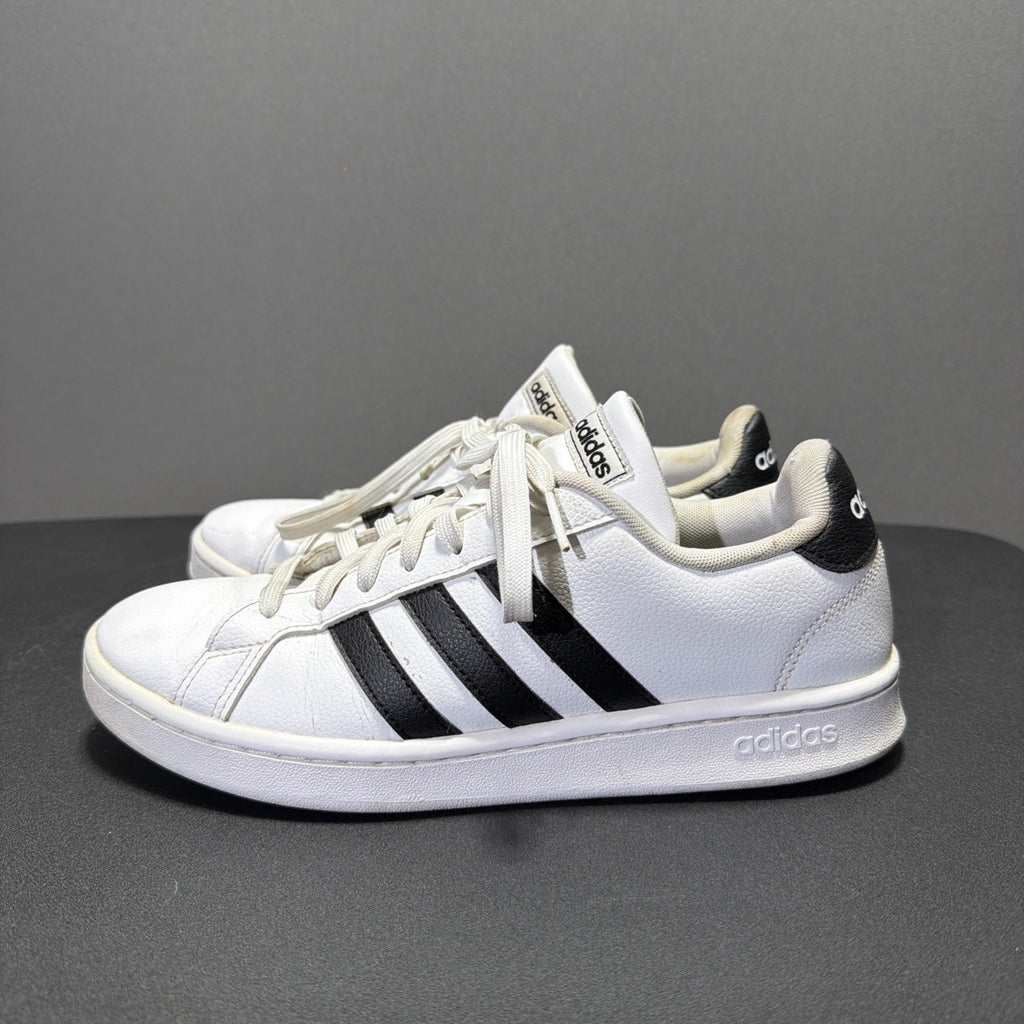 ADIDAS GRAND COURT 2.0 BLACK AND WHITE GENUINE AUTHENTIC VINTAGE SIZE 9.5 SHOES