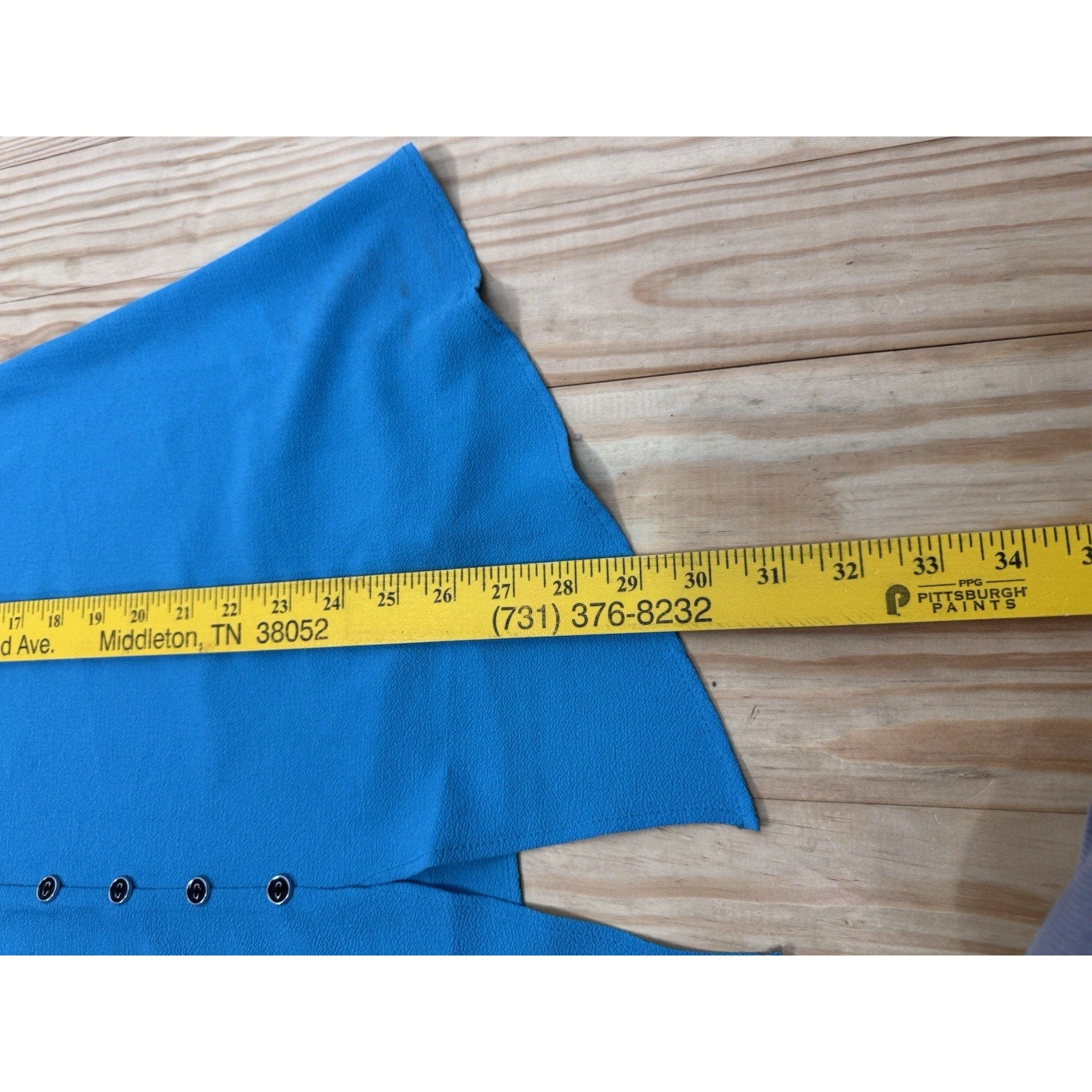 Spense Women’s M Aquamarine W/Black Buttons Tank Tunic Blouse