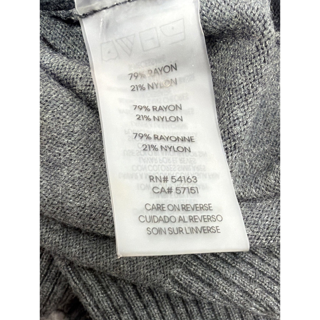 Calvin Klein Womens Gray Colorblock Contrast-Sleeve Turtleneck Sweater Sz S