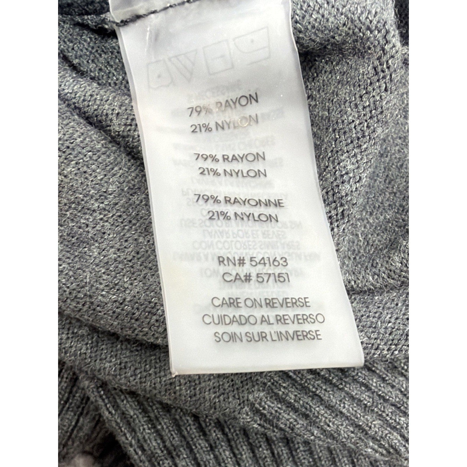 Calvin Klein Womens Gray Colorblock Contrast-Sleeve Turtleneck Sweater Sz S