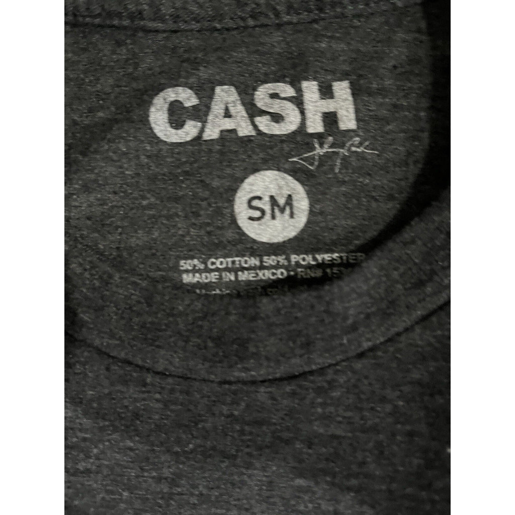 Johnny Cash T Shirt Mens Small Black Short Sleeve Crewneck Man In Black Graphic
