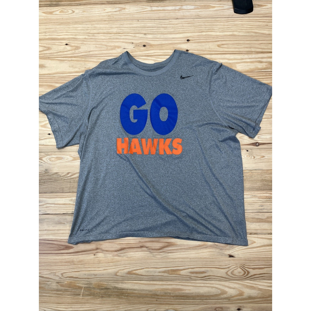 Nike Dri Fit Kansas Jayhawks T Shirt Size 3XL Gray