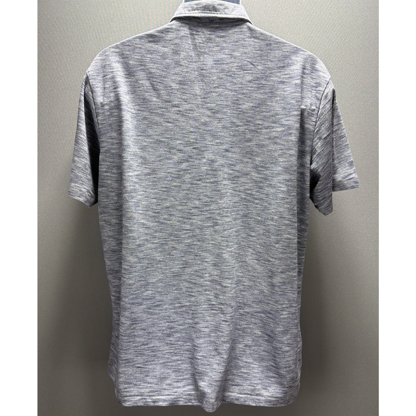 Eddie Bauer Outdoor Polo Shirt Mens L Space Dye Golf Outdoors Casual Blue Gray