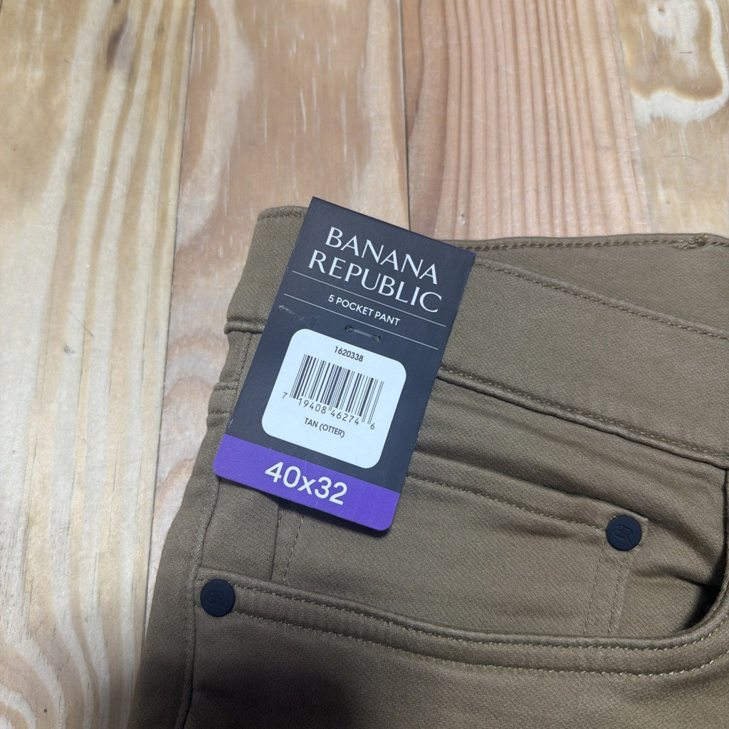 NWT Banana Republic Men's Classic Stretch 5 Pocket Cotton Pant 40x32 Stretch