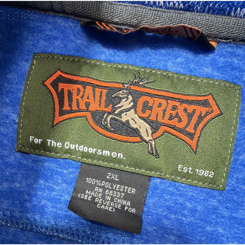 TrailCrest Jacket Womens 2XL Blue Midweight Full Zip Pullover Knit Outdoor