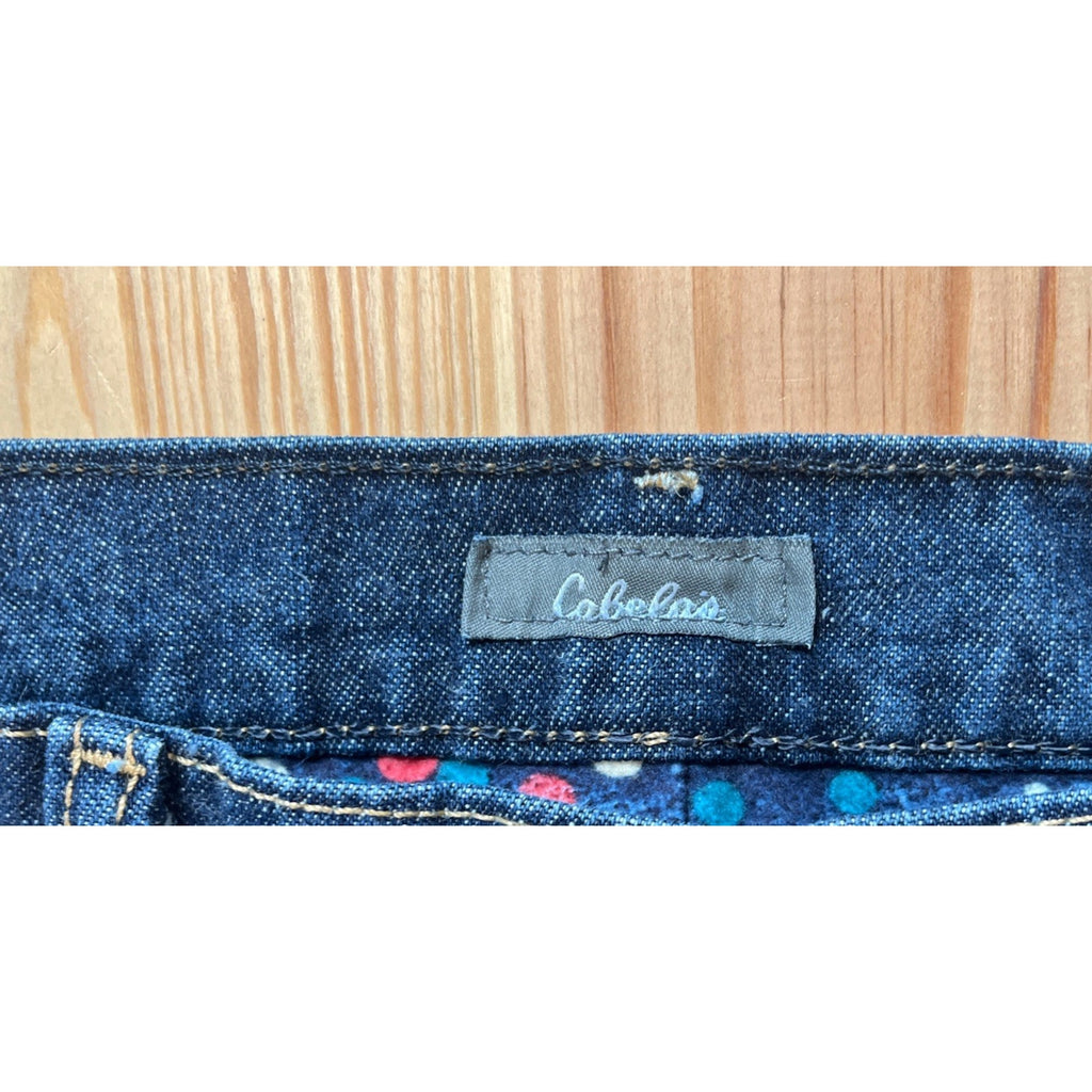 Cabela’s Casual Womens Blue Jean Flannel Lined Denim Size 10 Short 30x30