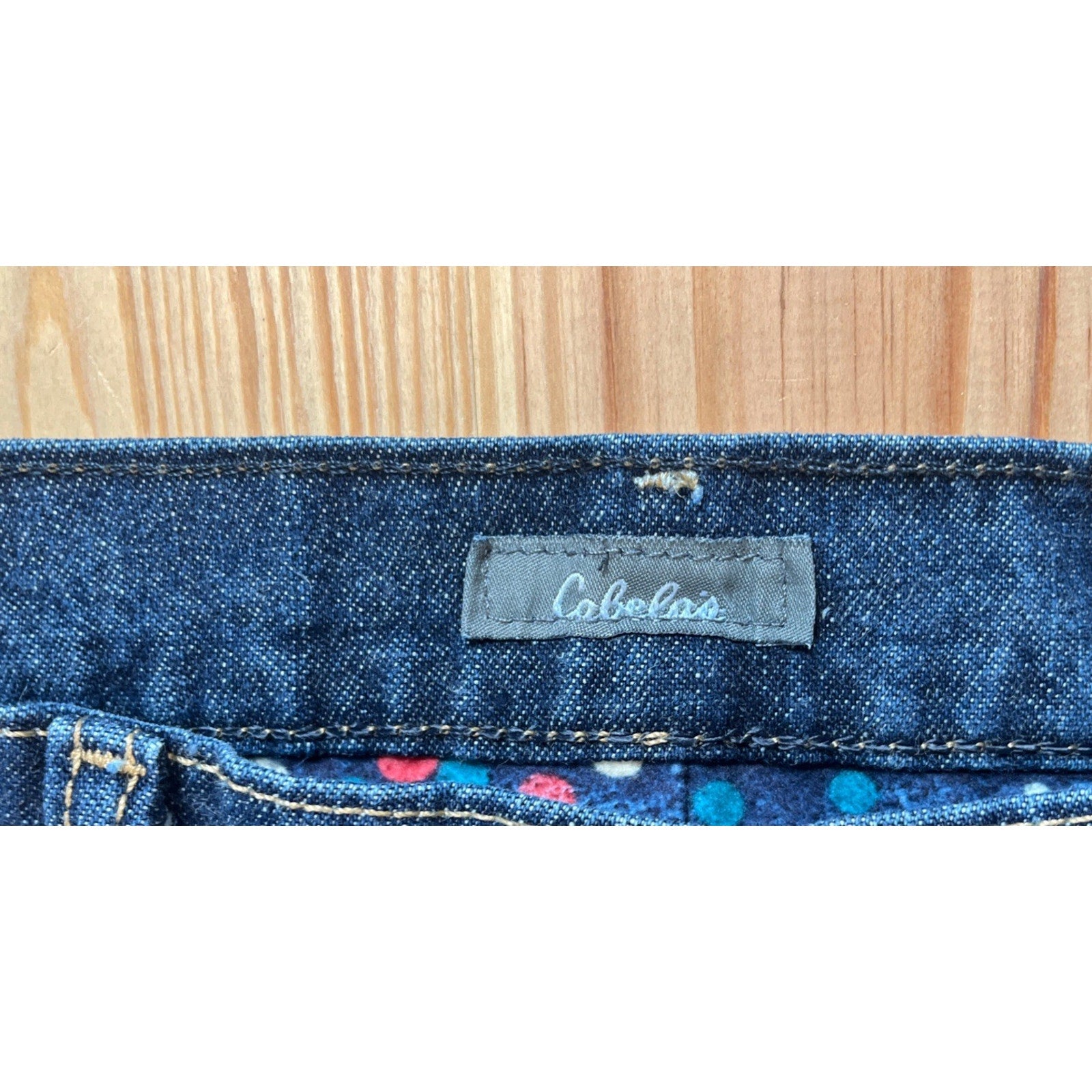 Cabela’s Casual Womens Blue Jean Flannel Lined Denim Size 10 Short 30x30