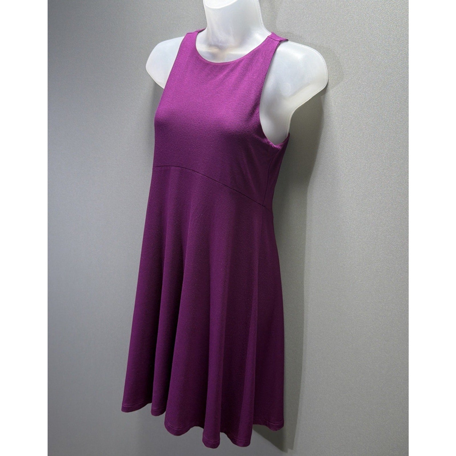 ATHLETA WOMEN'S VELVET PLUM SLEEVELESS SANTORINI THERA DRESS PETITES Sz XSP