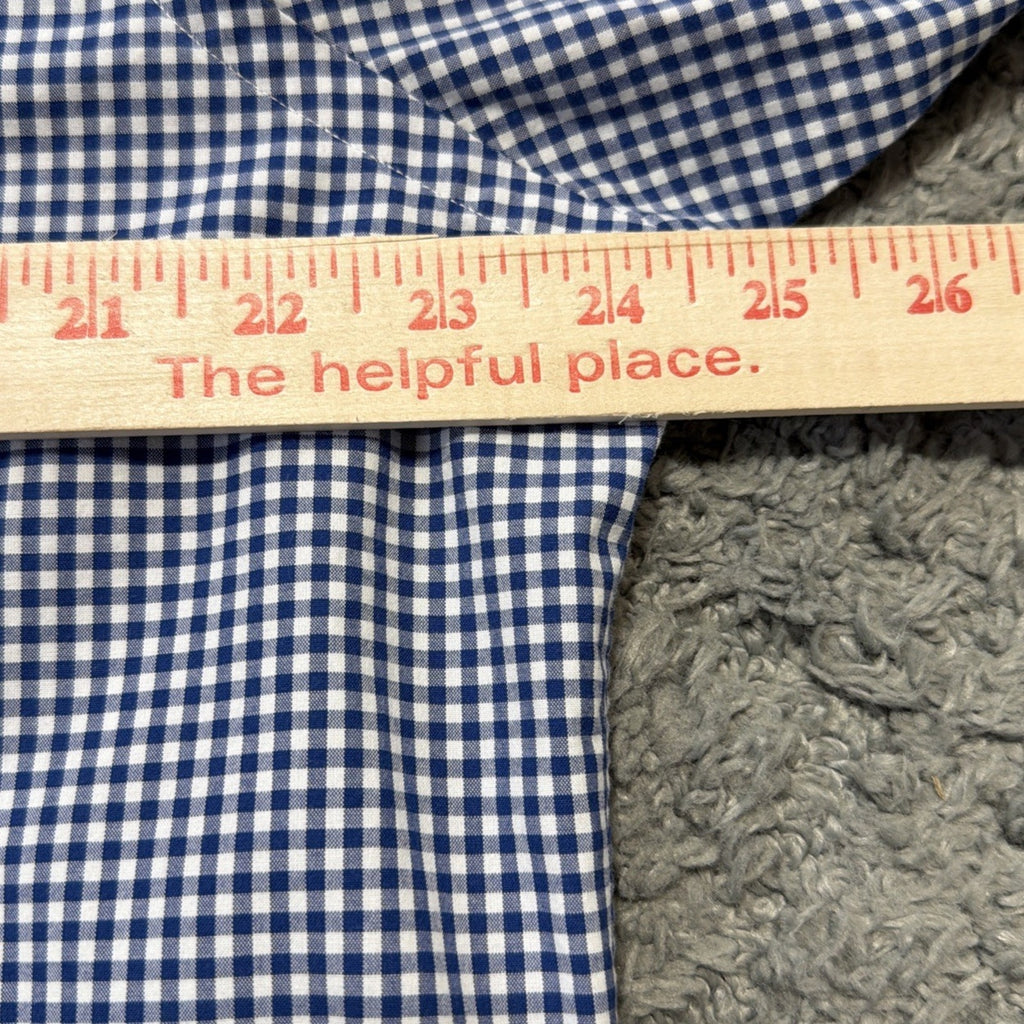 Ralph Lauren Oxford Men’s Blue White Plaid Long Sleeve Button Front Shirt Large