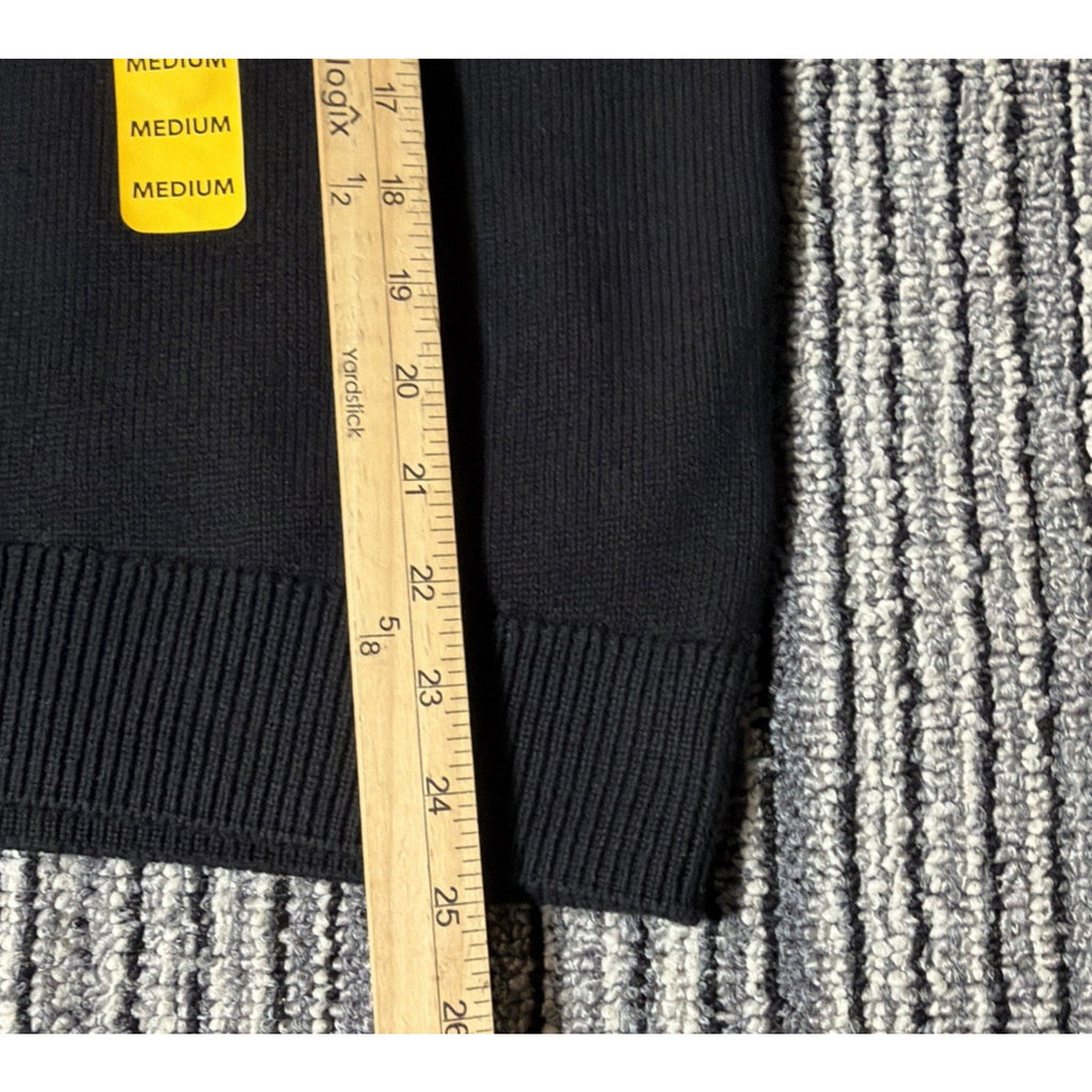 Vince Camuto Game Day Soft Sweater Black White Cotton Crewneck Womens M N W Tags