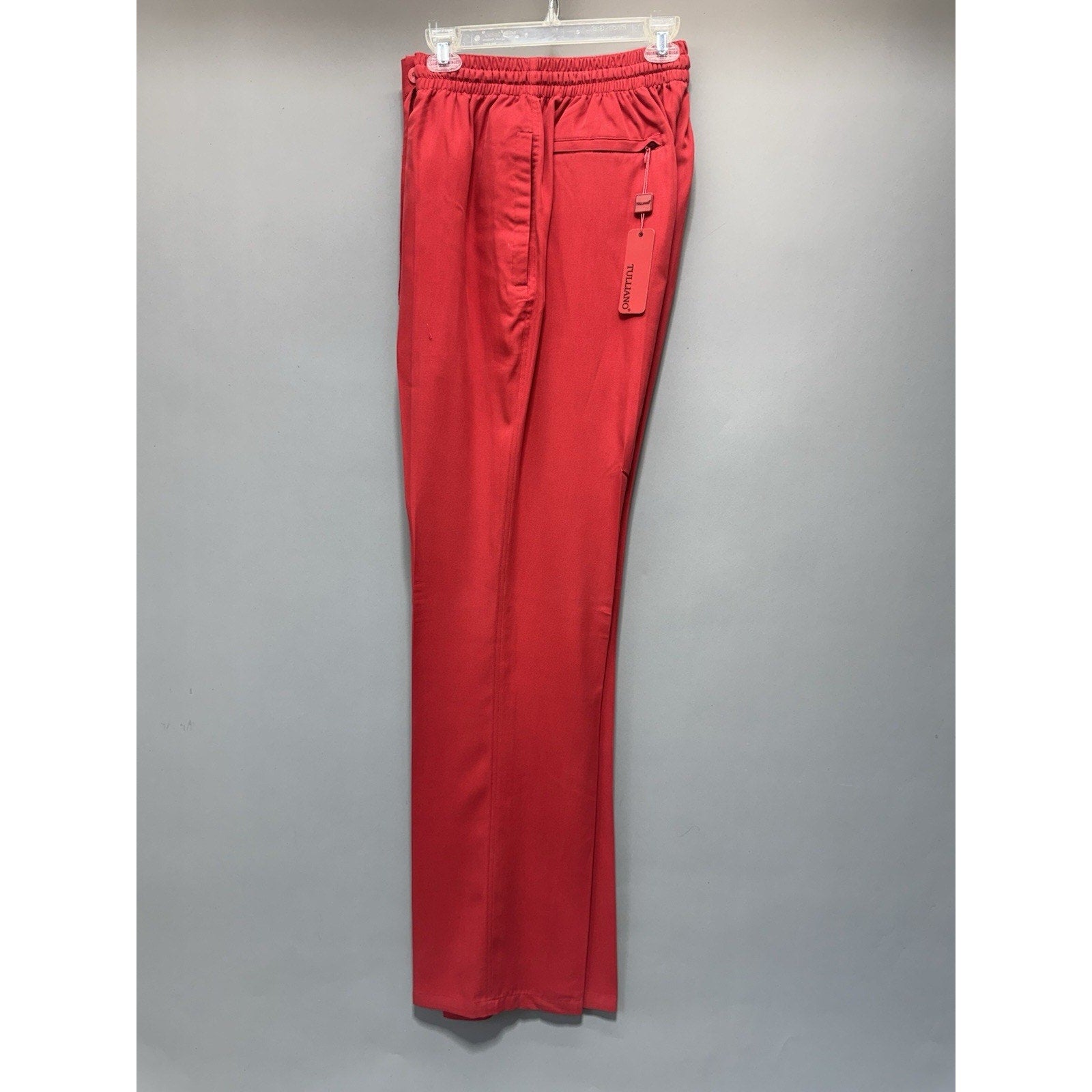 Tulliano Bay Set Men’s Large Red 100% Silk 2 Pc Shirt Pants Outfit NWT Camp
