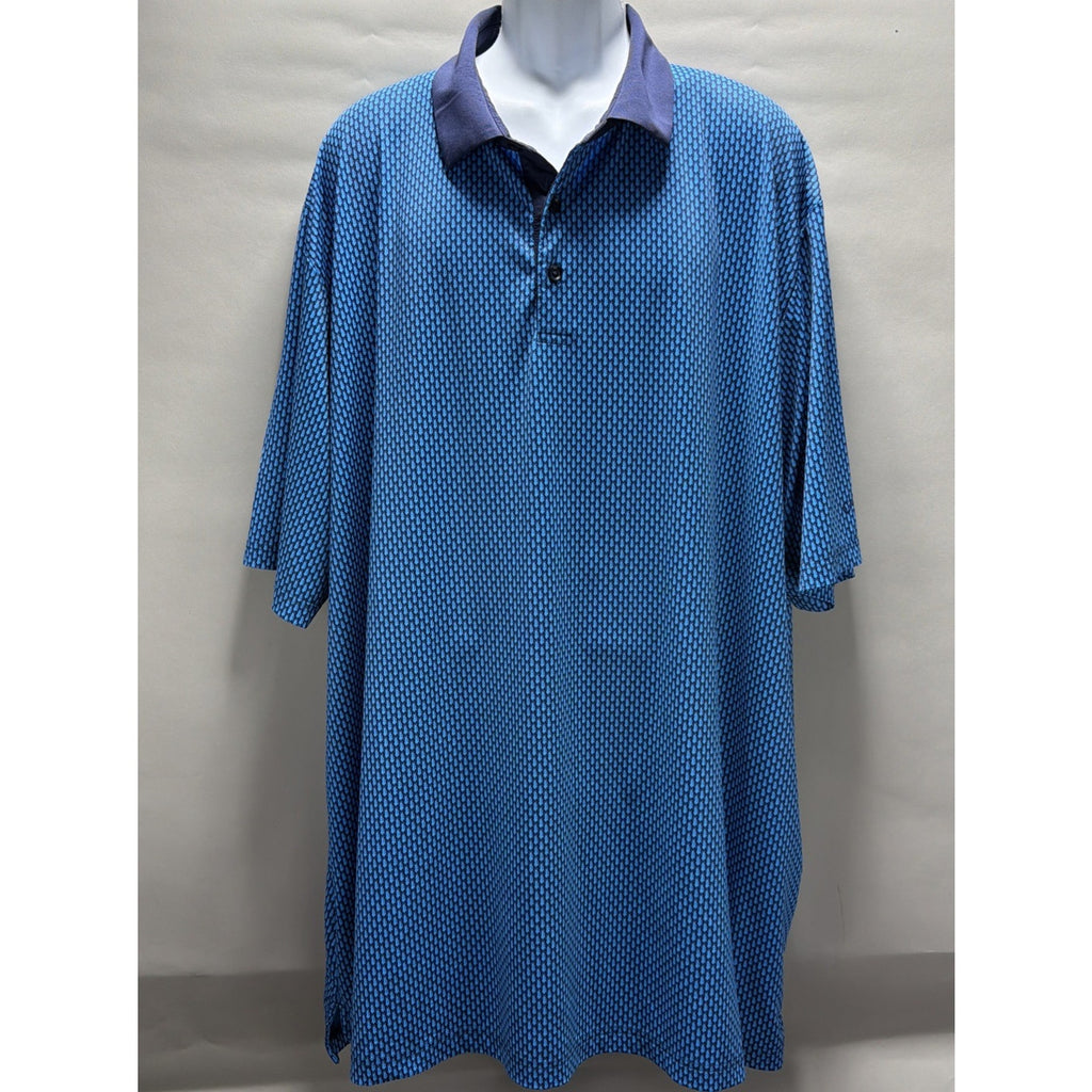Callaway Opti Dri Blue Polo Golf Shirt Performance Stretch Men's 4XLT
