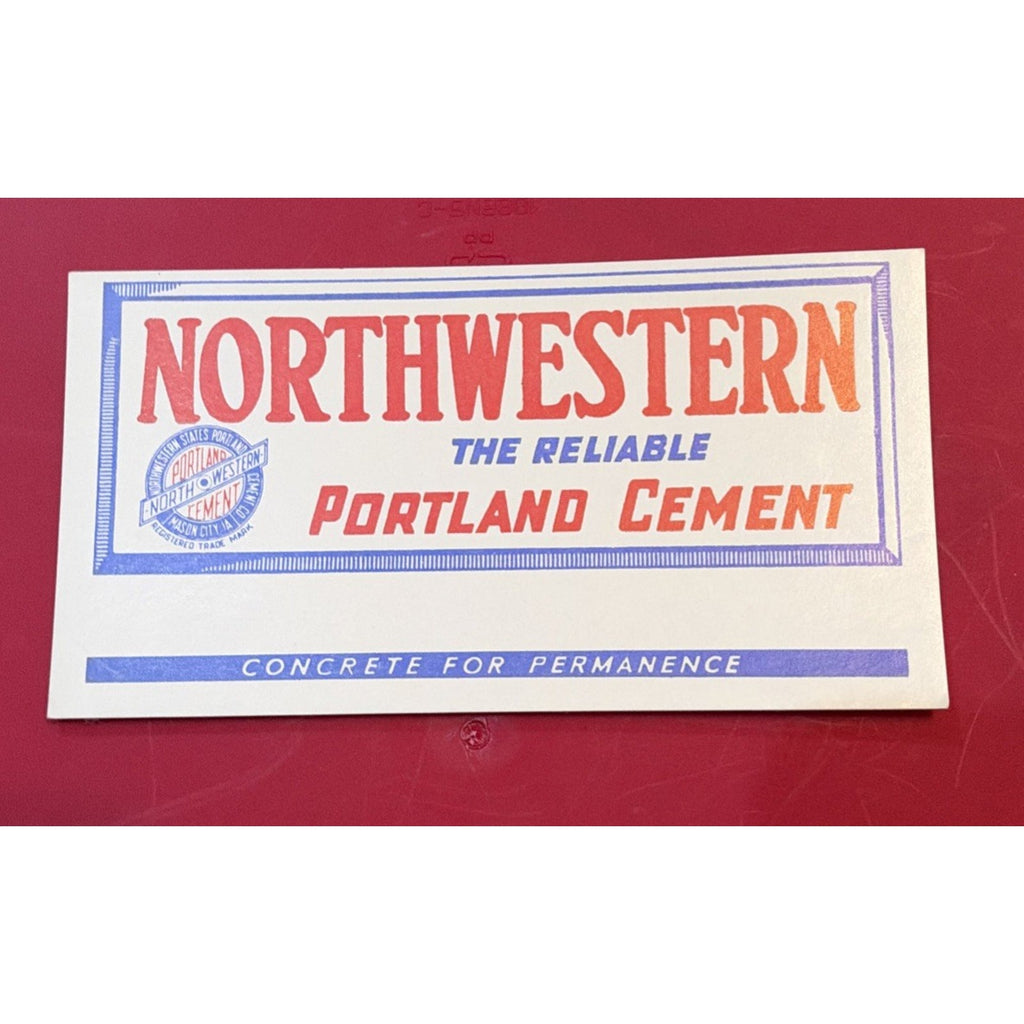Vtg northwestern states Portland cement mason city Iowa matchbook