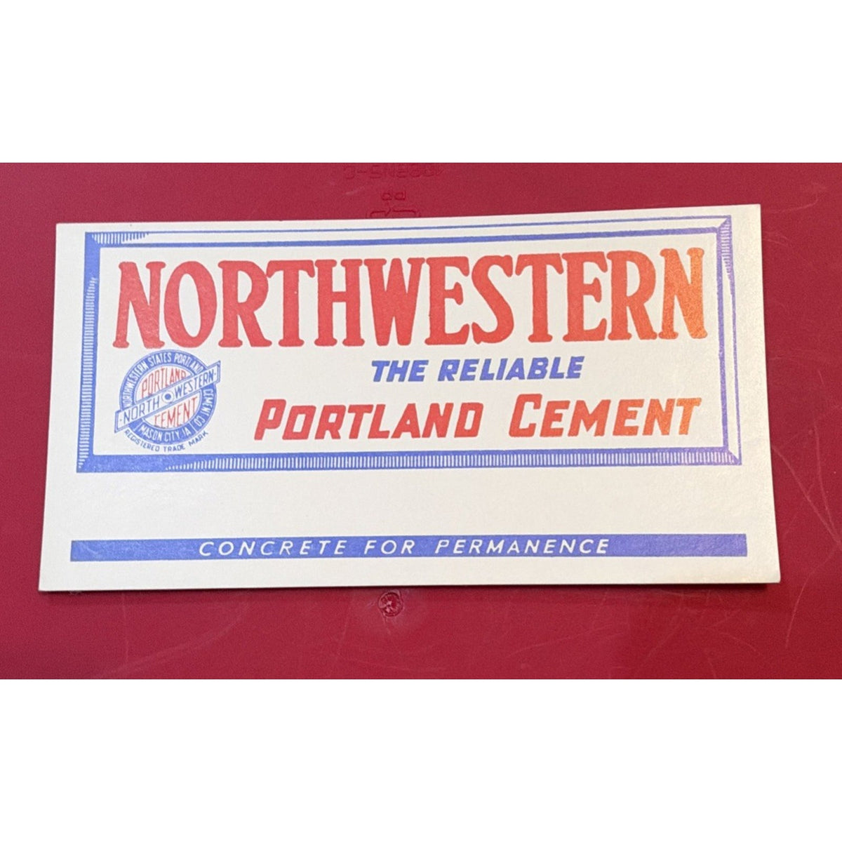 Vtg northwestern states Portland cement mason city Iowa matchbook