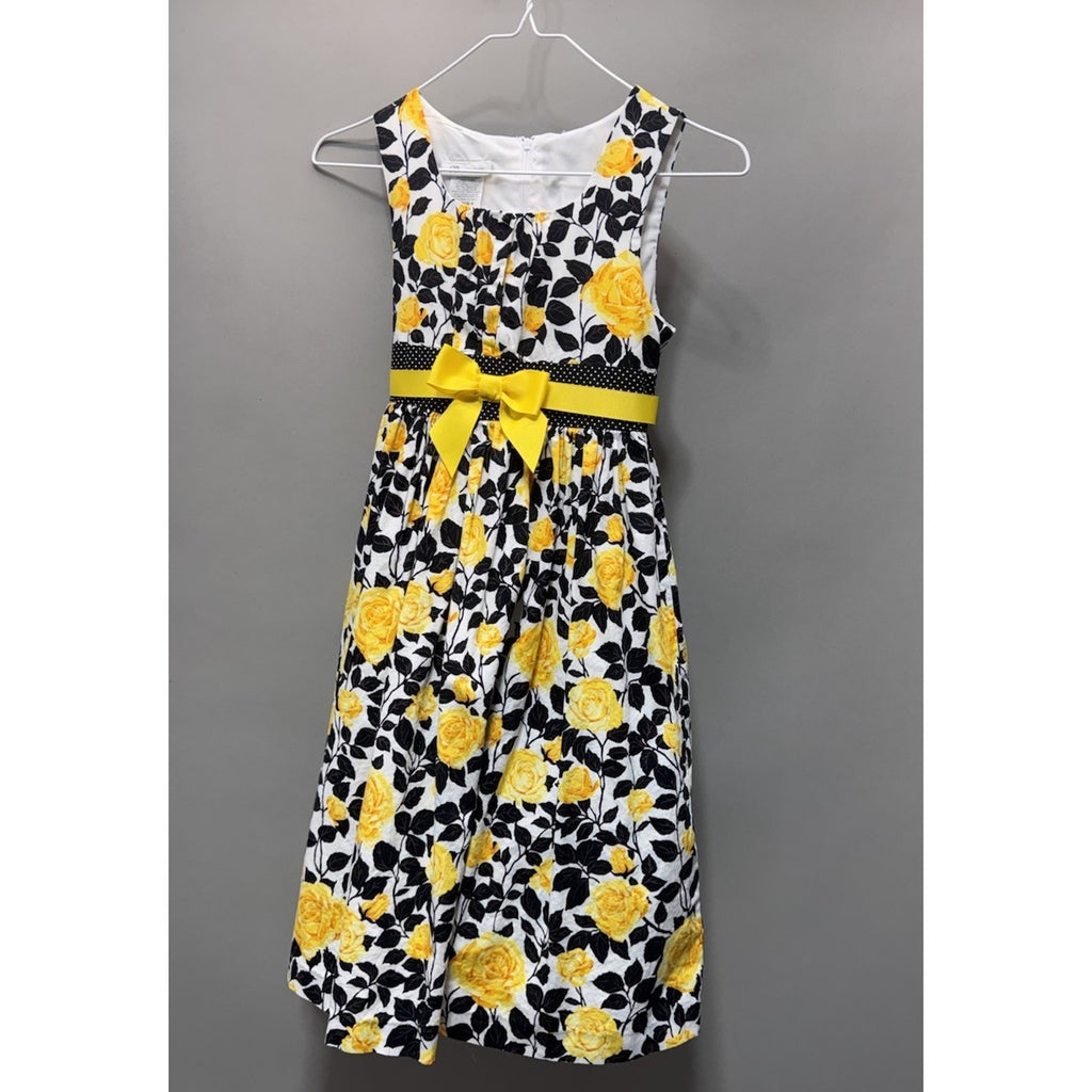 BONNIE JEAN FLORAL SUN DRESS WITH LACE TULLE SKIRT Sleeveless Girls Size 10