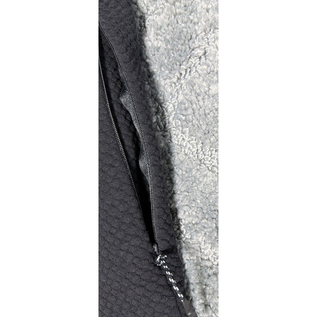 FLX Urban Commuter Waffle Knit Pullover Top Zip Pocket Black Size L