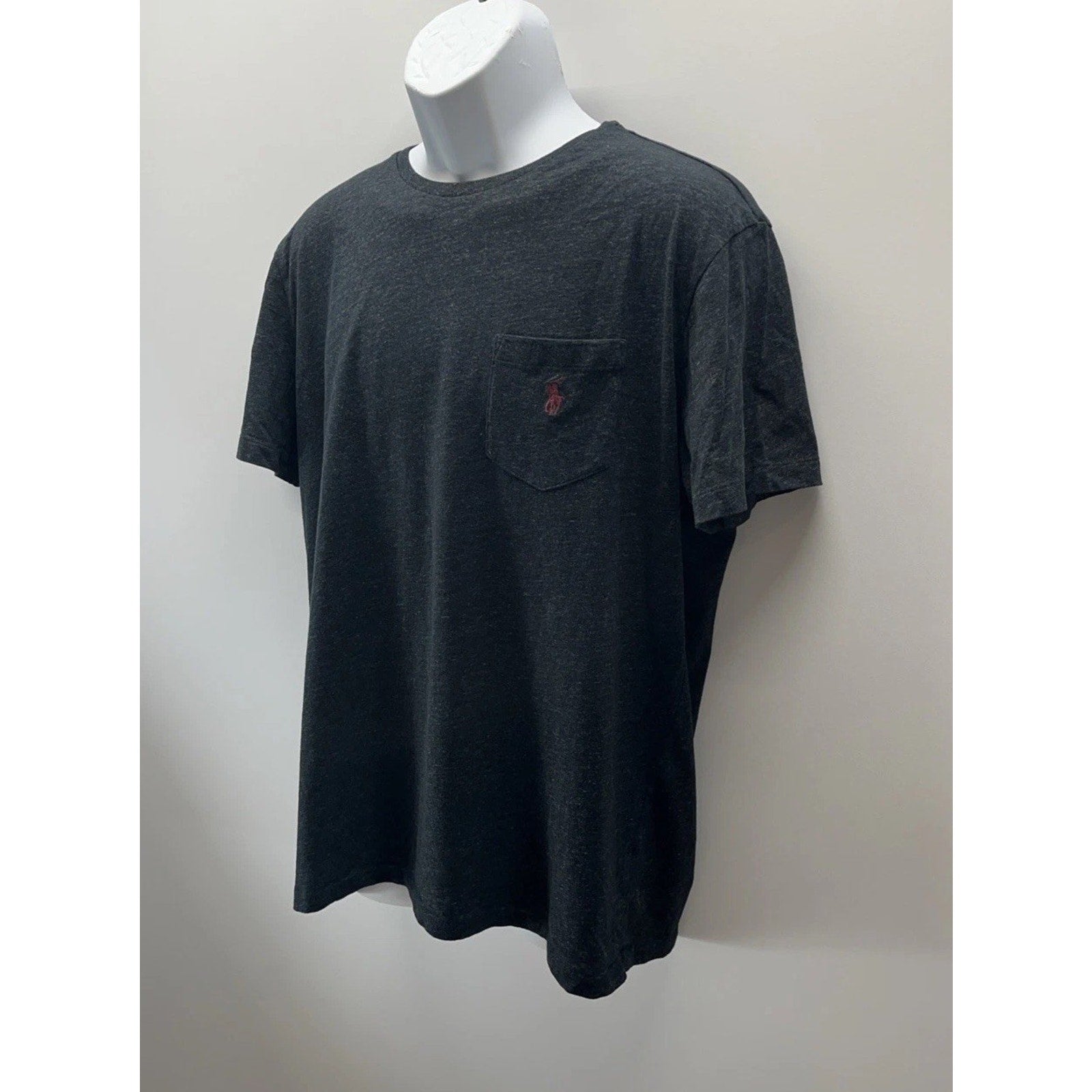 Polo Ralph Lauren T Shirt Mens L Heather Gray Pony Casual Short Sleeve