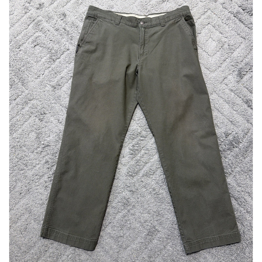 Columbia Regular Fit Men's Size 36x30 Side Zip Pocket Army Green Jeans Pants