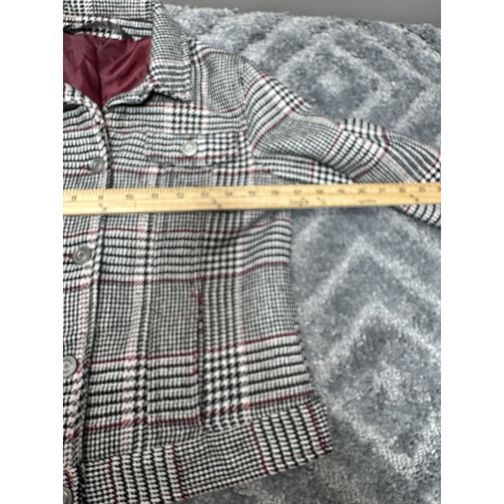 Stoosh Plaid Jacket Clueless 90s Style Black Red Women’s Size Small Lined