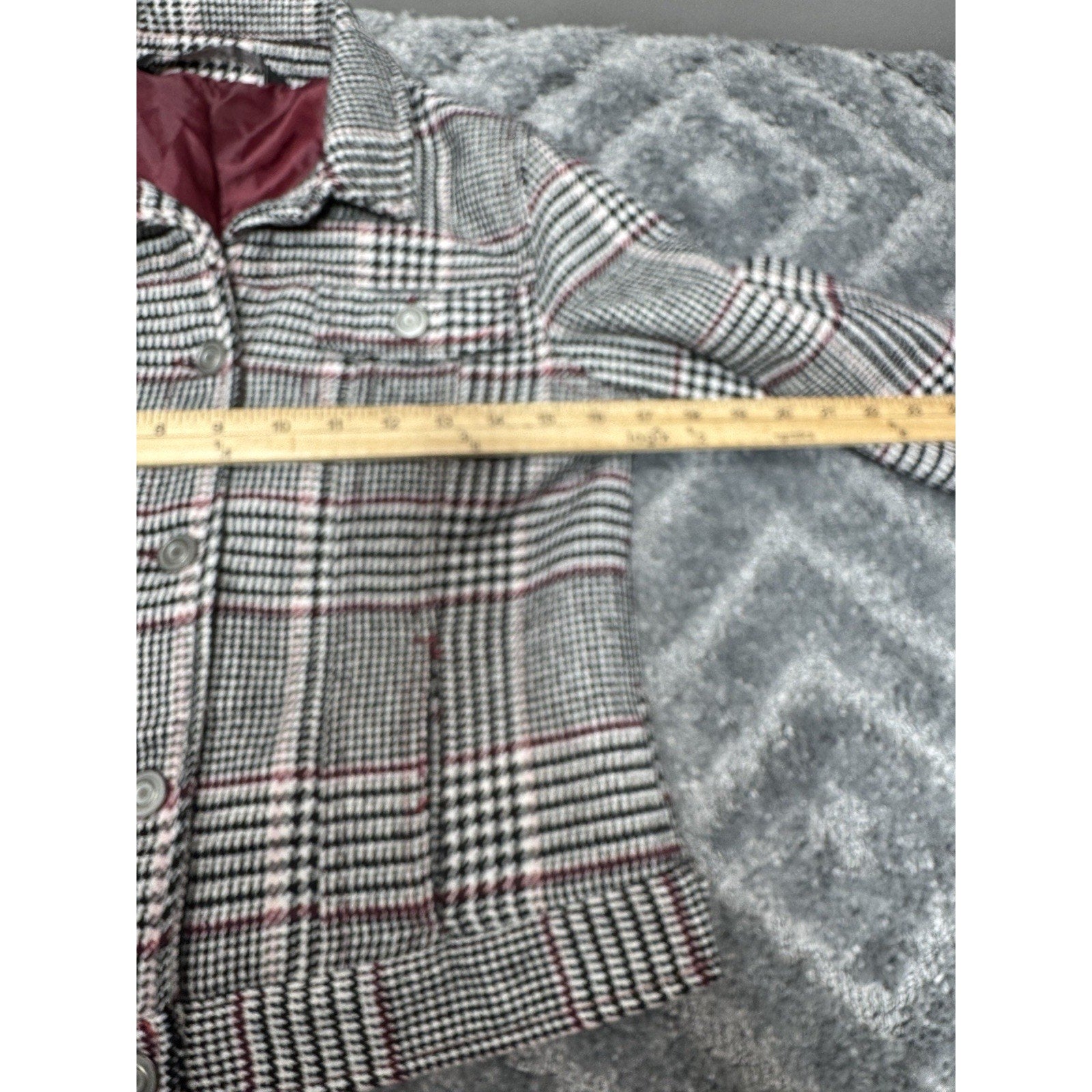 Stoosh Plaid Jacket Clueless 90s Style Black Red Women’s Size Small Lined
