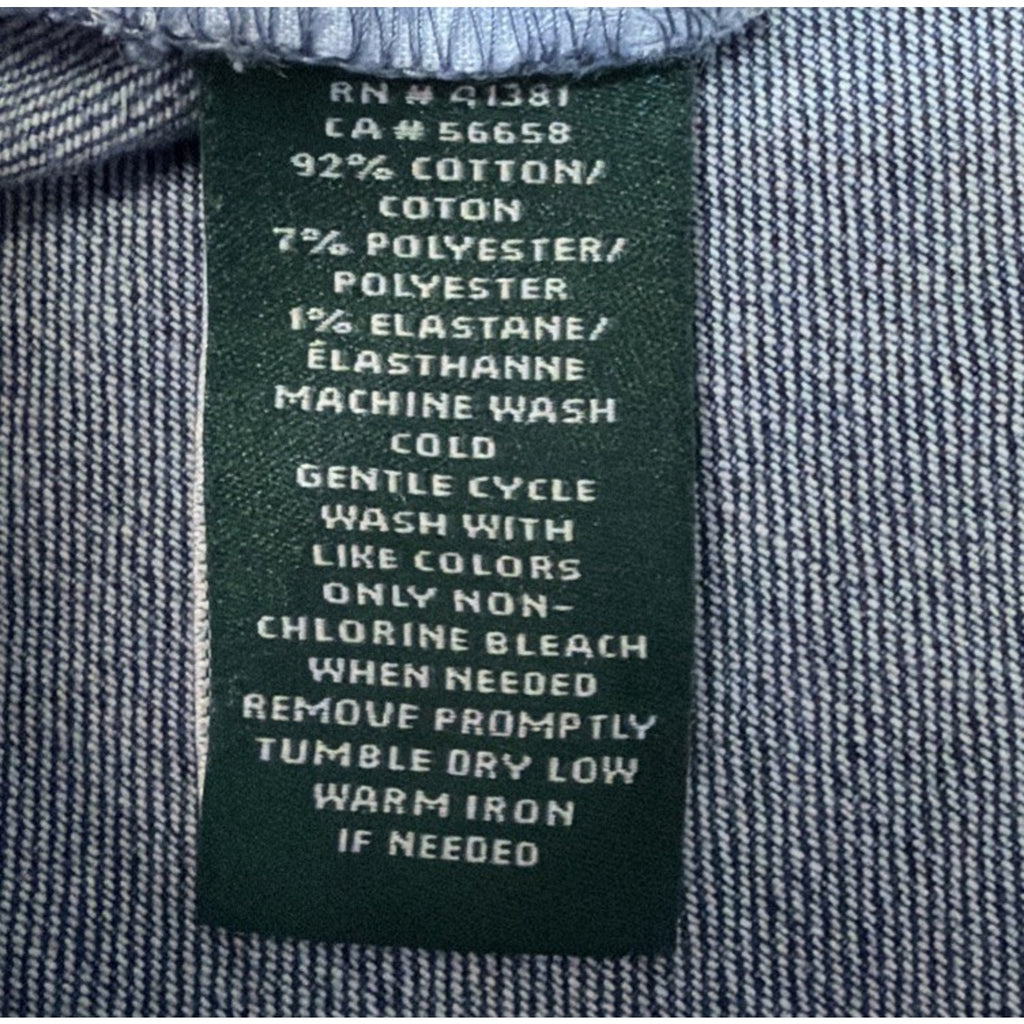 Denim Jeans Lauren Ralph Lauren Women's Blue Modern Straight Pants Size 12 Rip