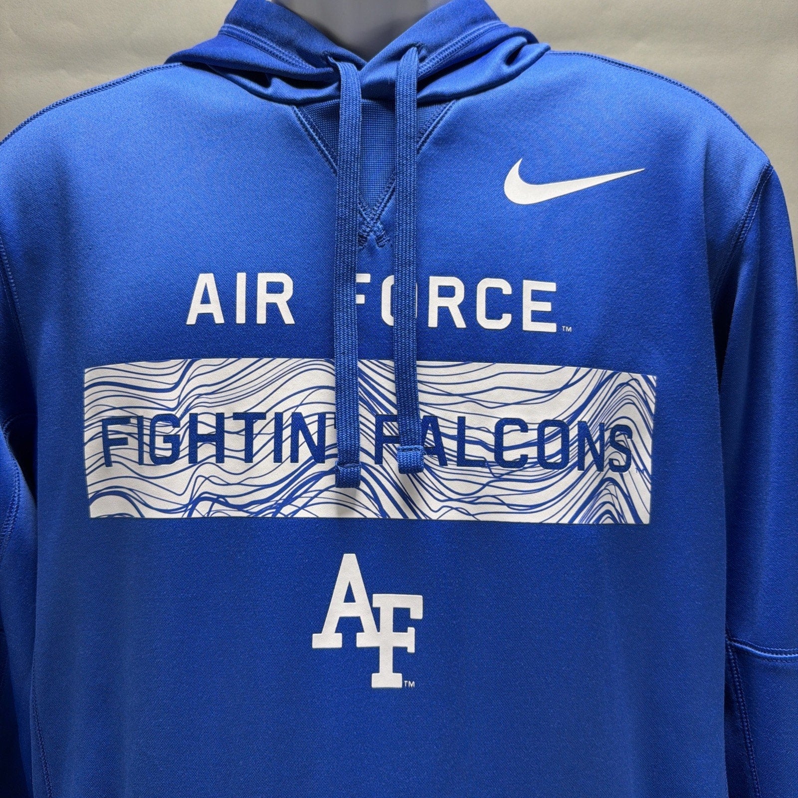 Nike Air Force Falcons Academy Pullover Sweatshirt NCAA Blue Men's S Long Sleeve