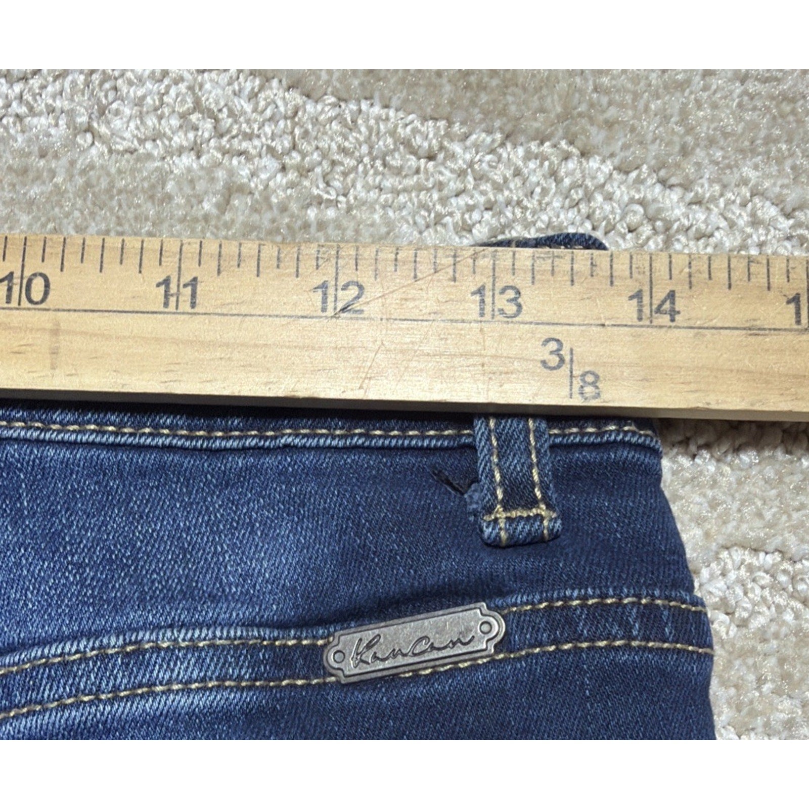 KanCan Los Angeles Mid Rise Dark WASH Skinny Denim Jeans Cut # 3672 Size 7/27