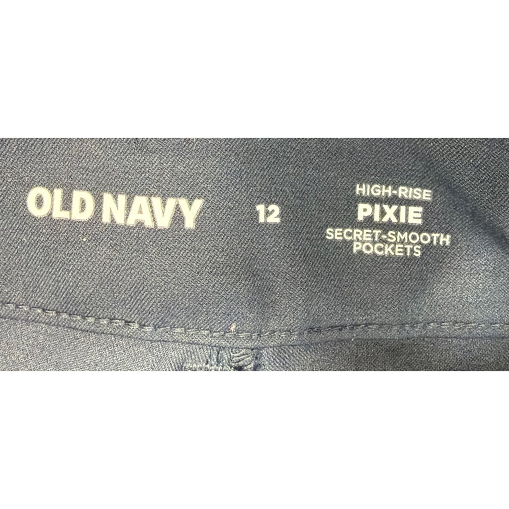 New Old Navy Womens Pixie Skinny Pants High Rise Pockets Navy Size 12 31x27
