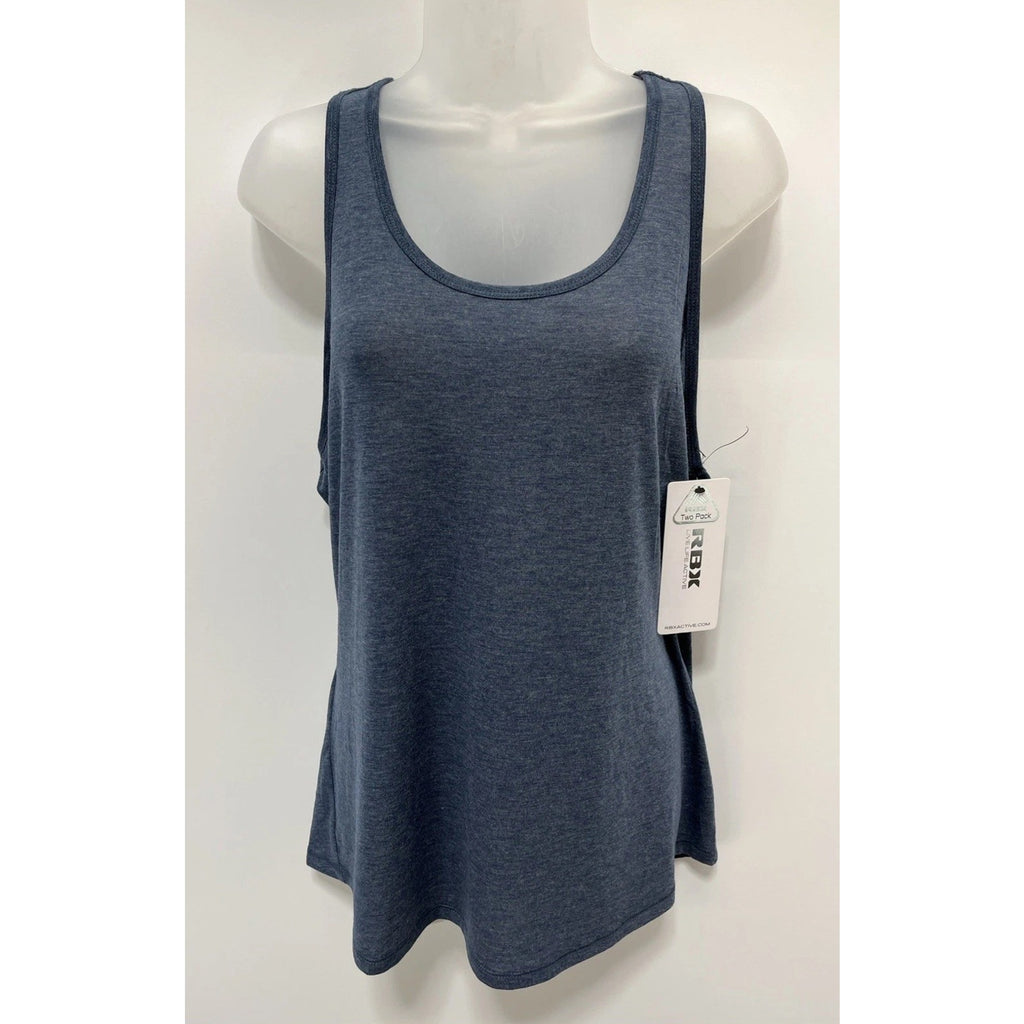 RBX Live Life Active Tank Top Blue NEW Wicking Womens XL Logo Sleeveless