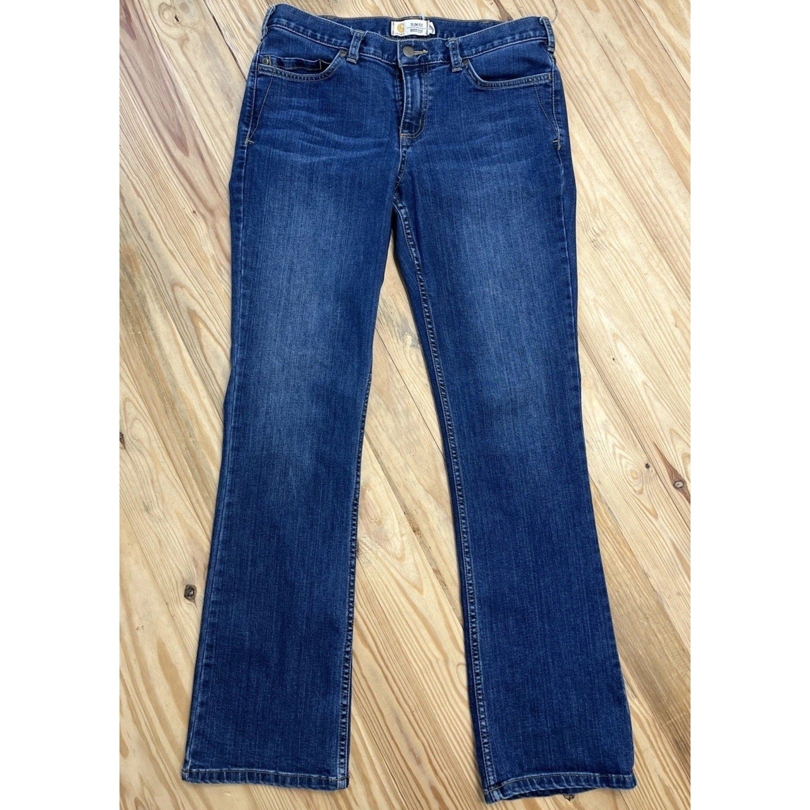 CARHARTT Slim Fit Boot Cut Size 10 Regular Women’s Blue Jeans