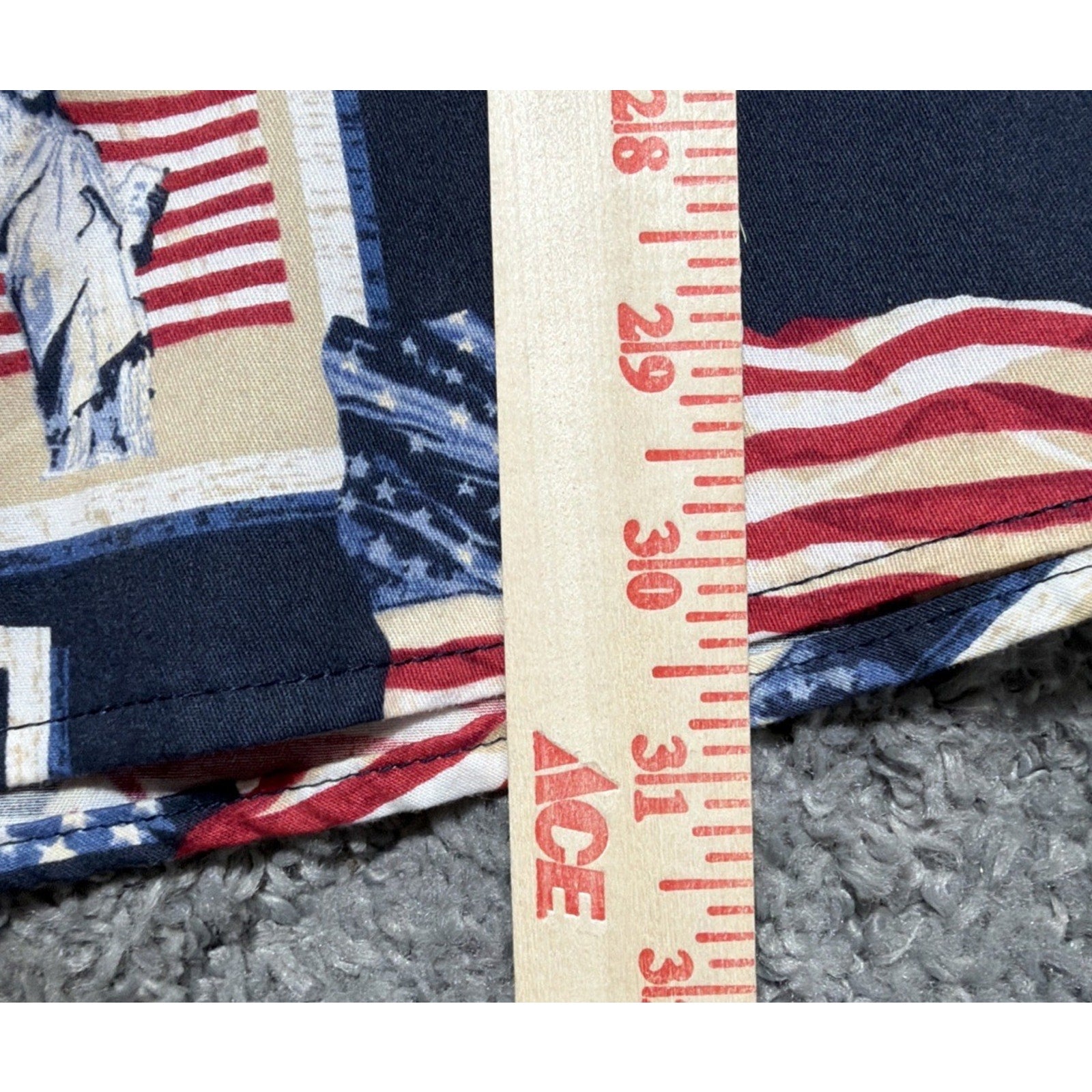 Cotton Traders Men 2XL American Flags Mount Rushmore Eagles USA Button Shirt NEW