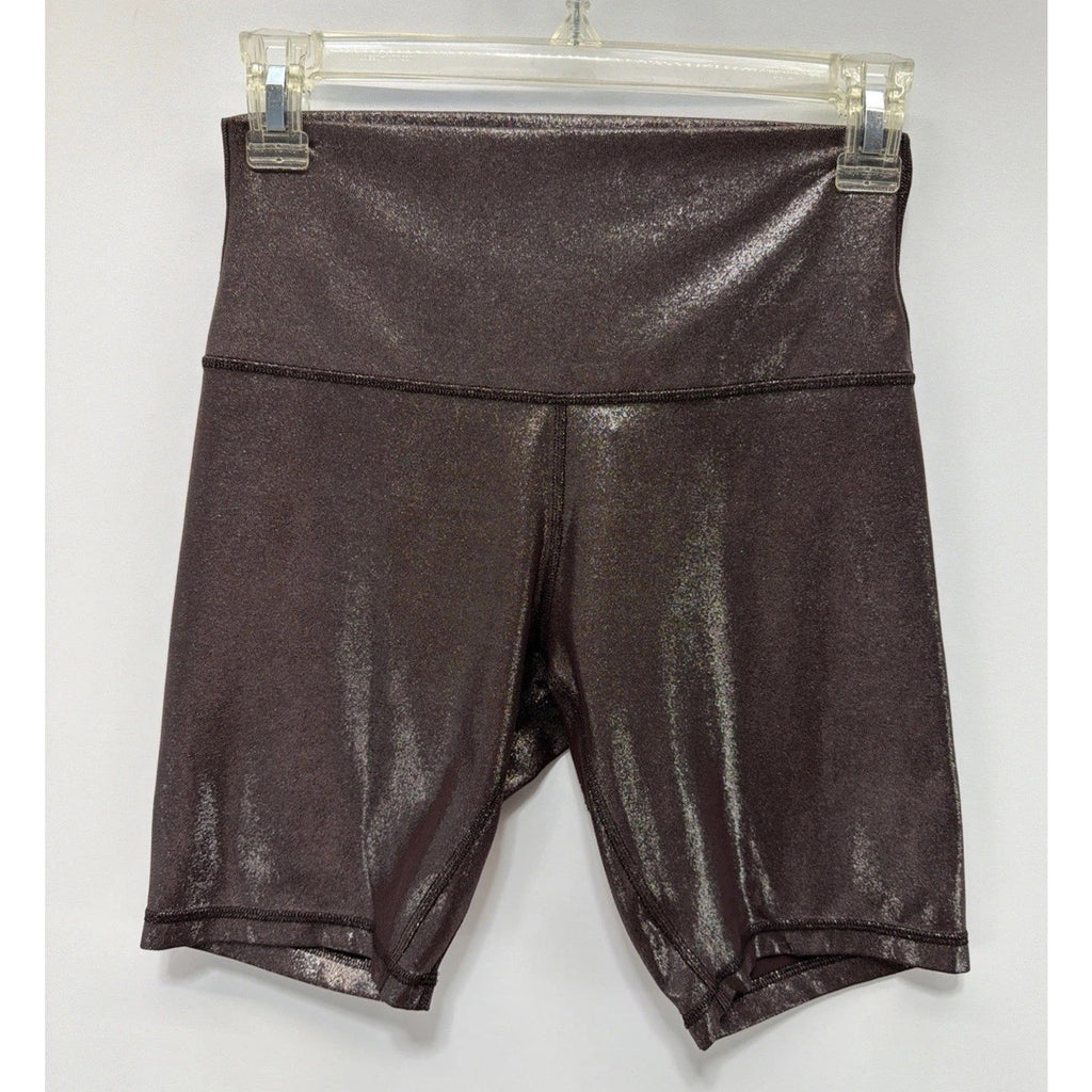 Lululemon Align HR Shorts 8 inch Shine Radiate Foil Print French Press Sz 6 EUC