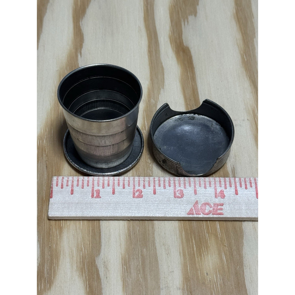 Collapsible Metal Travel Cup Pocket Drinking Cup Telescoping Camping Flask Style