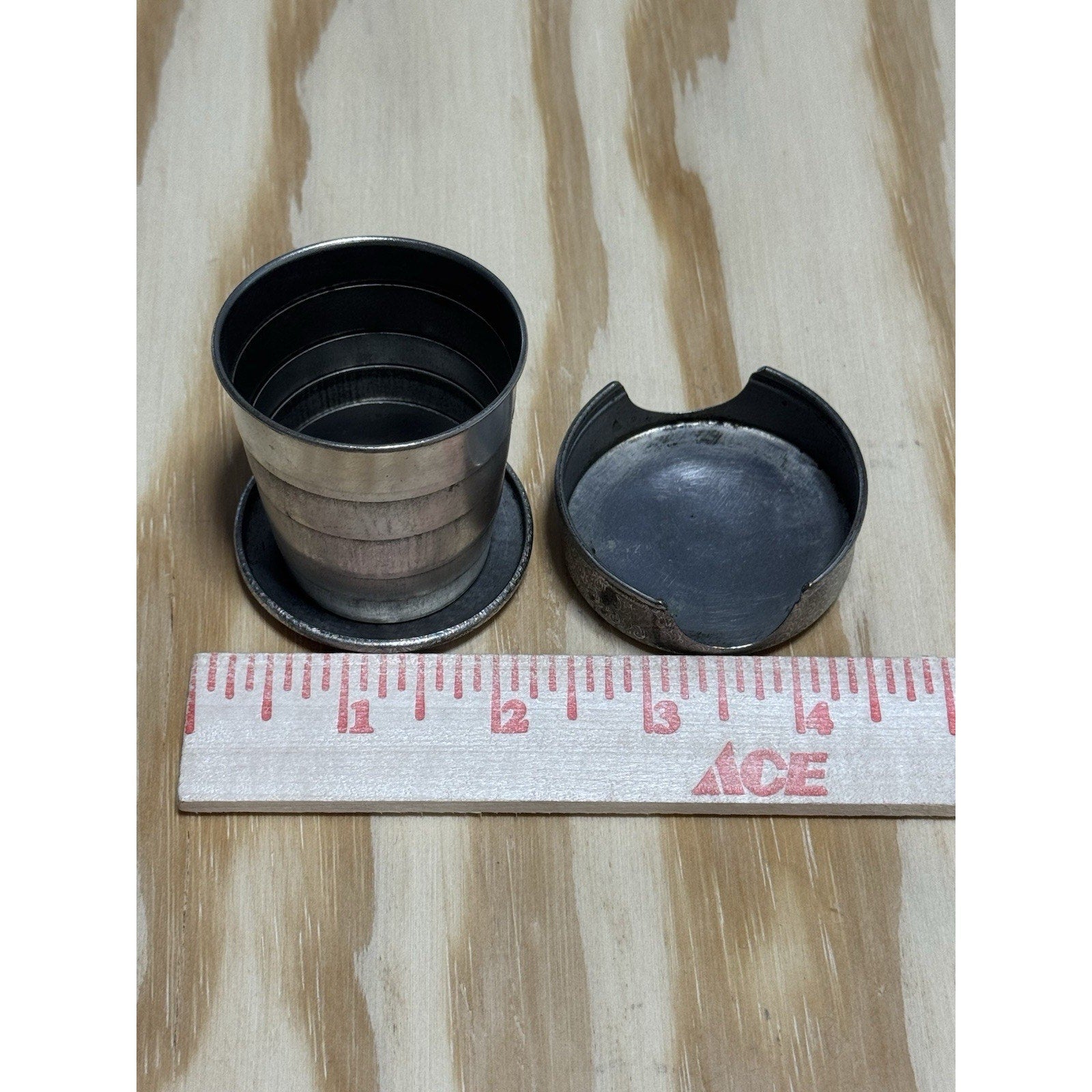 Collapsible Metal Travel Cup Pocket Drinking Cup Telescoping Camping Flask Style