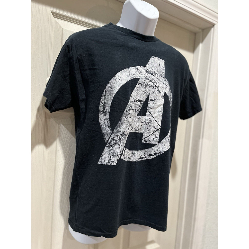 Avengers Black Short Sleeve T Shirt Size M 2012 100% Cotton Logo A Super Hero