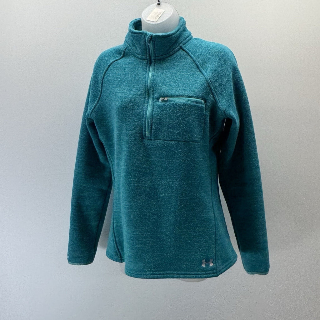 Under Armour Half Zip Sweater Green Gym Workout Women’s L