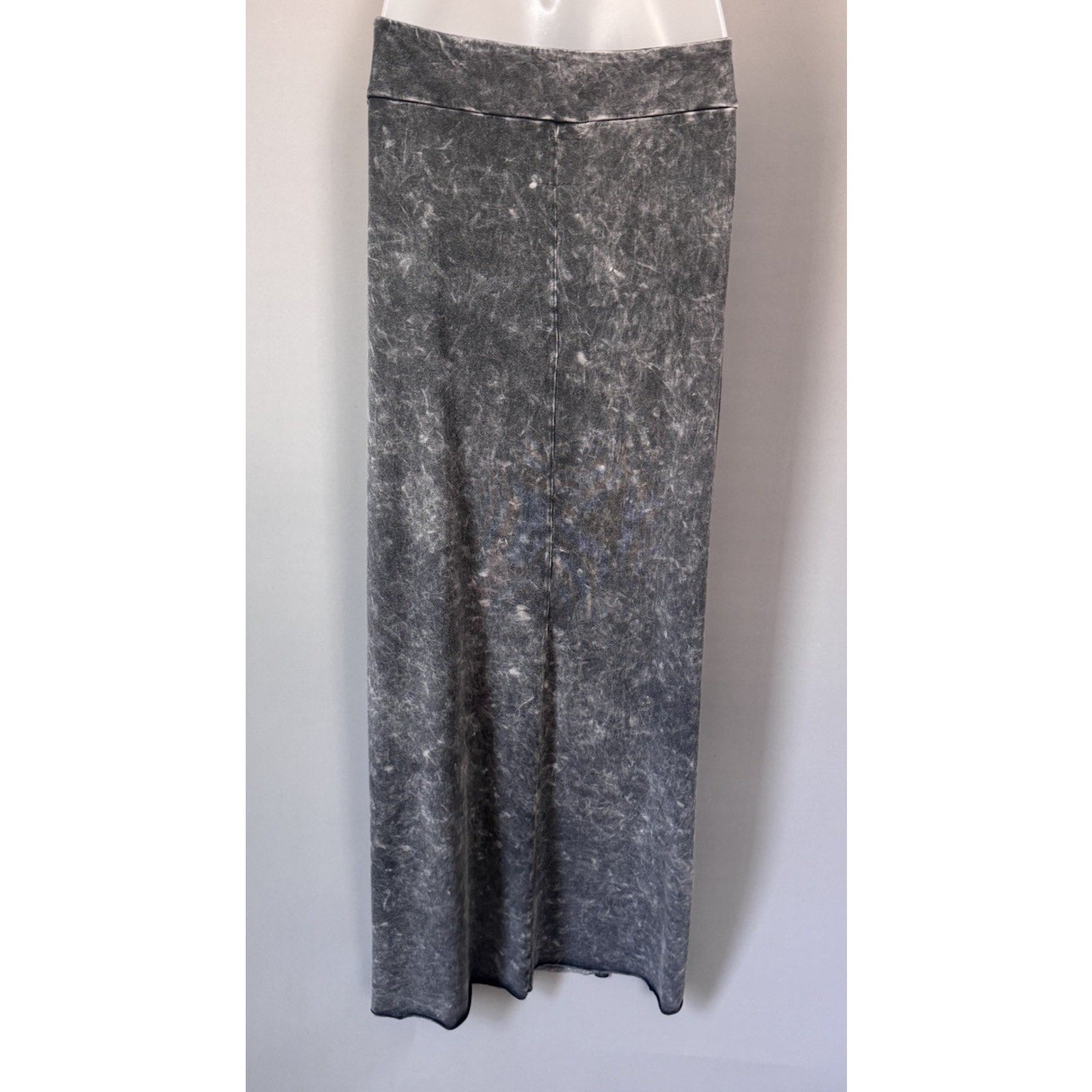 Tribe Kelley Gray Acid Wash Maxi Skirt Medium Made USA Boho Festival Brittney